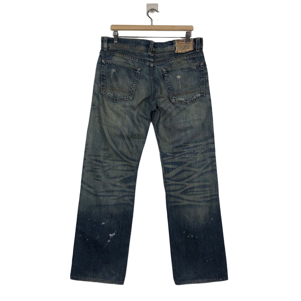 Japanese Brand 🔥Rusty Holes Punk Denim Biker Denim Craft Japan Made Size US 34 / EU 50 - 8 Thumbnail