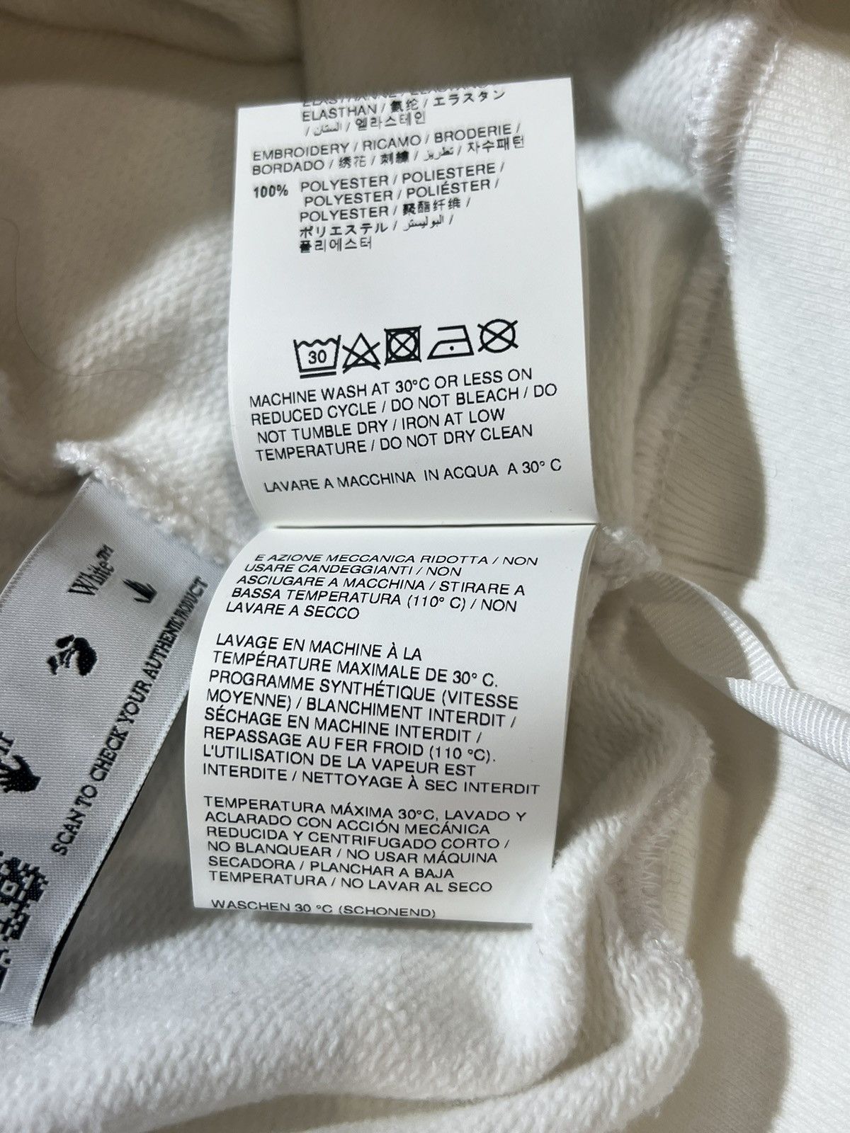 Off-White Off-White Diag Scribble Diag Print White Hoodie Size US XL / EU 56 / 4 - 9 Thumbnail