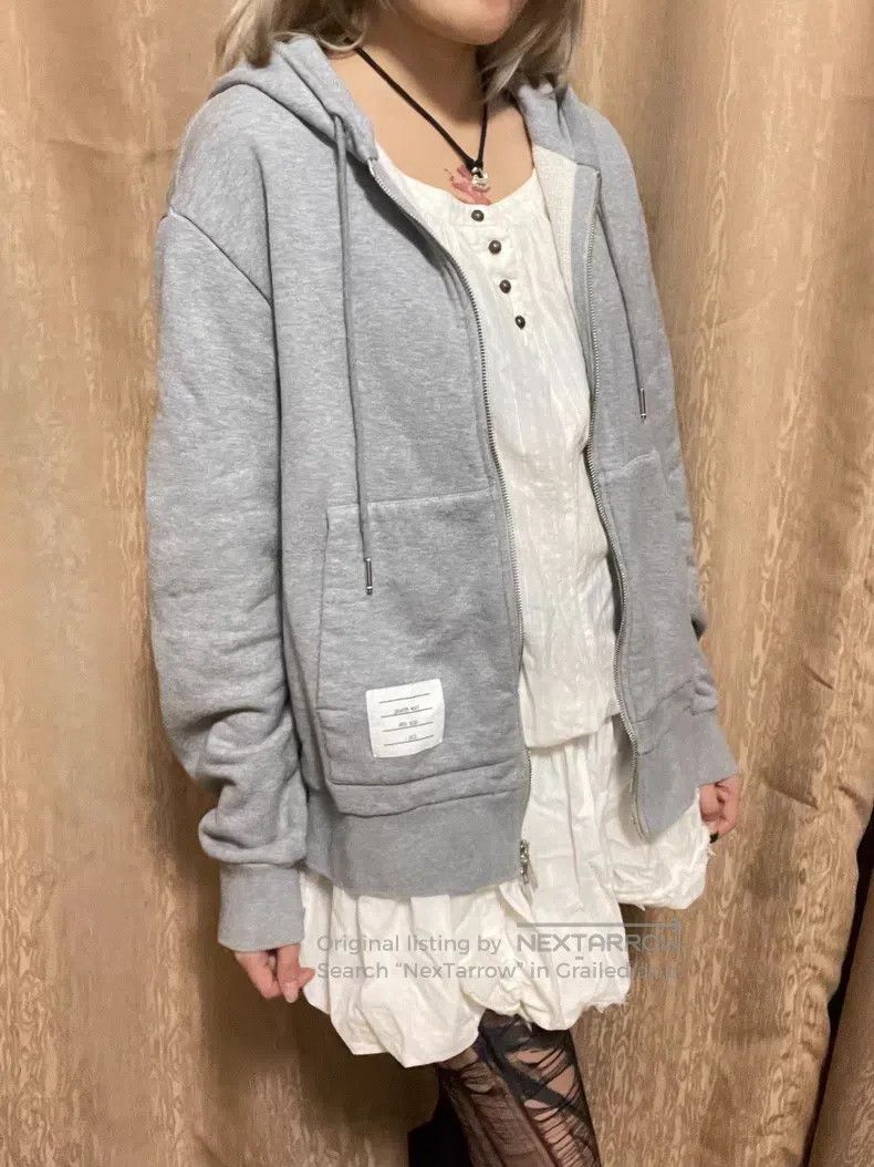 Thom Browne Thom Browne Gray Classic Ribbed Hooded Sweatshirt Size US S / EU 44-46 / 1 - 4 Thumbnail