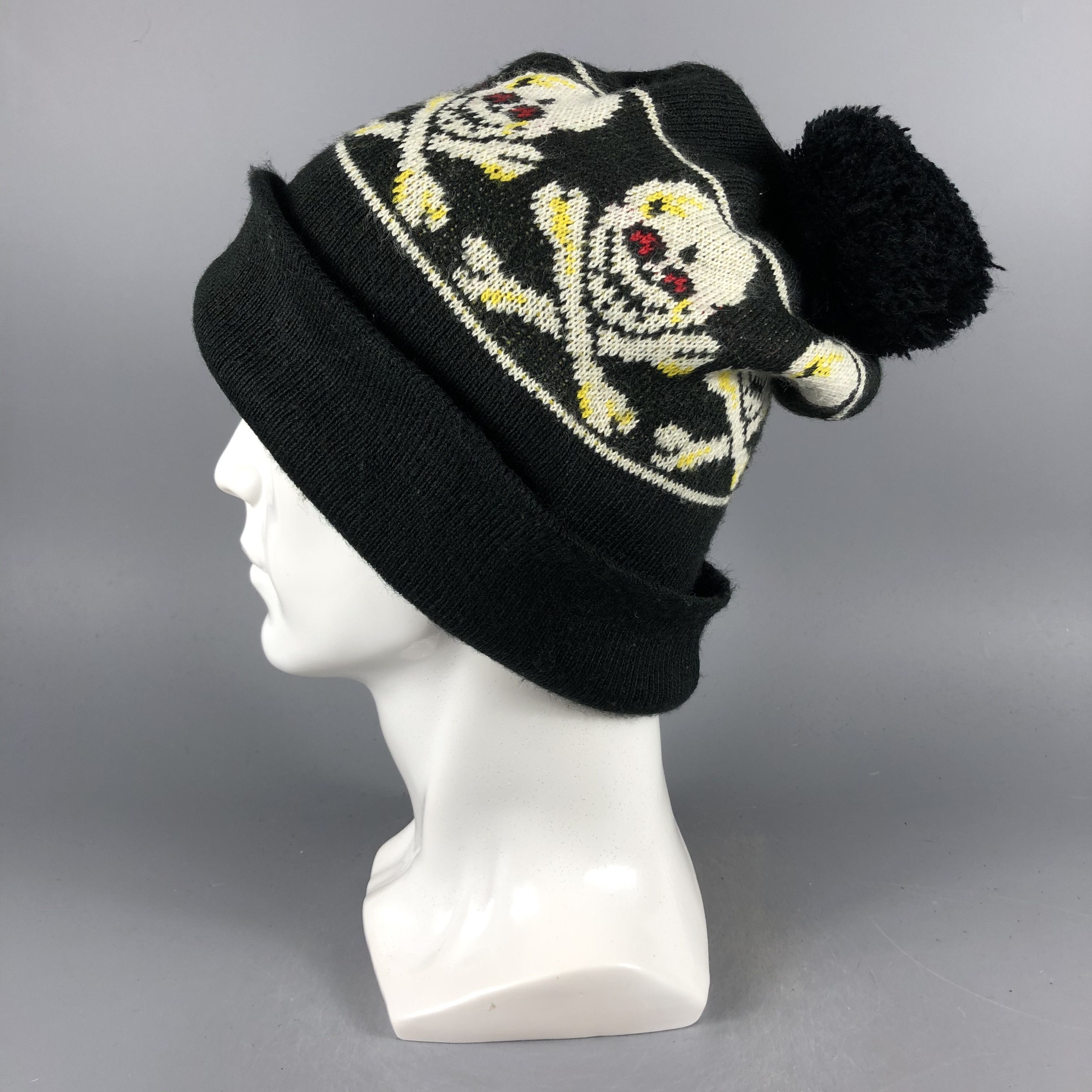 Japanese Brand × Vintage Skulls PomPom Black Beanie Snow Hat Snow Cap -D944 Size ONE SIZE - 1 Thumbnail