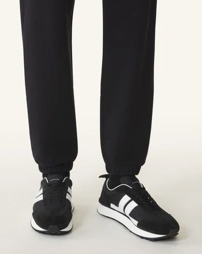 Lanvin os11x0526 Bumpr Nylon and Suede Sneakers in Black/White Size US 7 / IT 37 - 6 Thumbnail