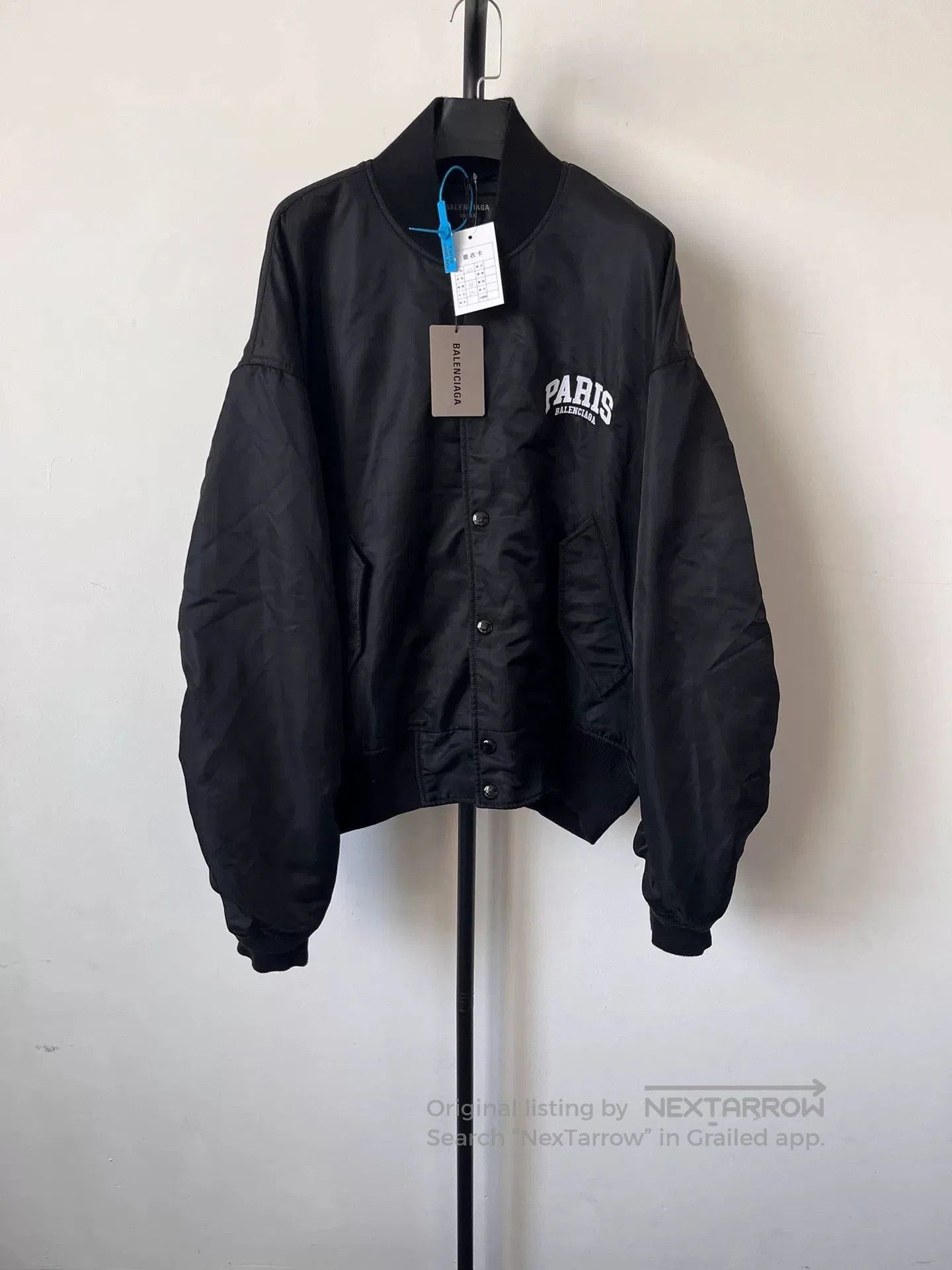 Balenciaga Balenciaga Letter Print Baseball Collar Jacket. Size XS / US 0-2 / IT 36-38 - 2 Thumbnail