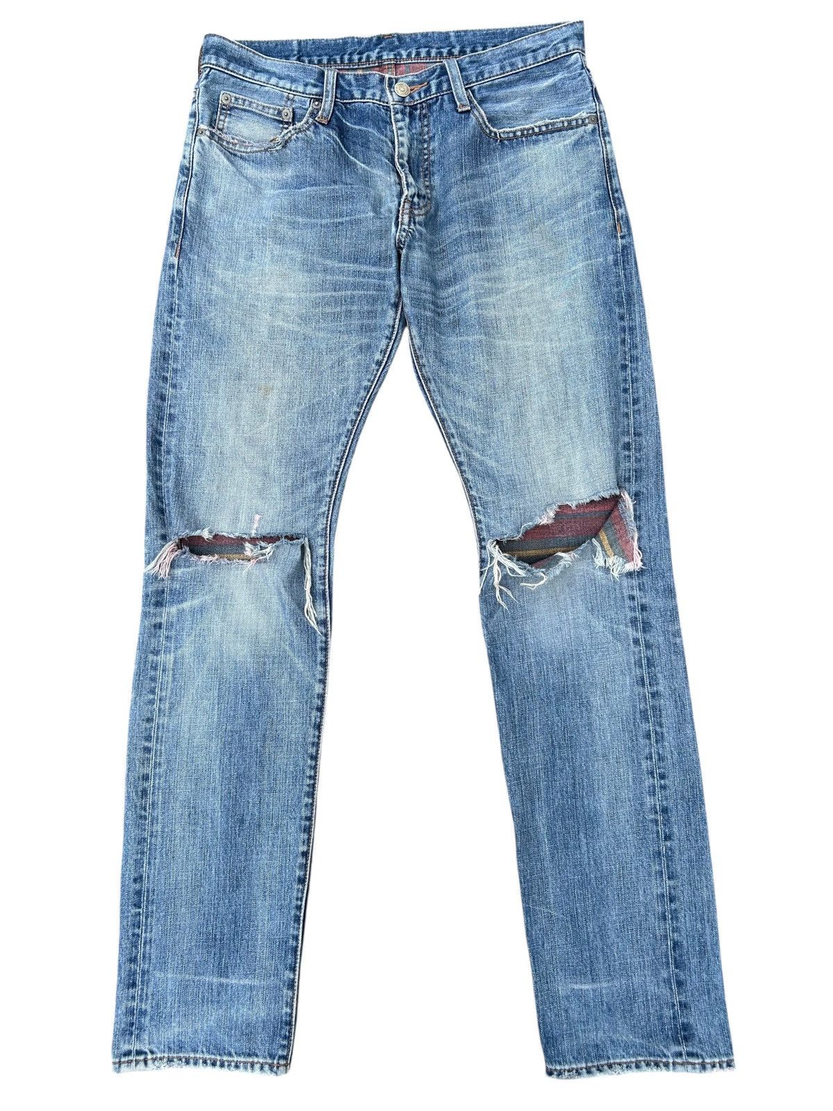 Kapital Vintage Takeo Kikuchi Japanese Distressed Denim Jeans Size US 32 / EU 48 - 1 Thumbnail
