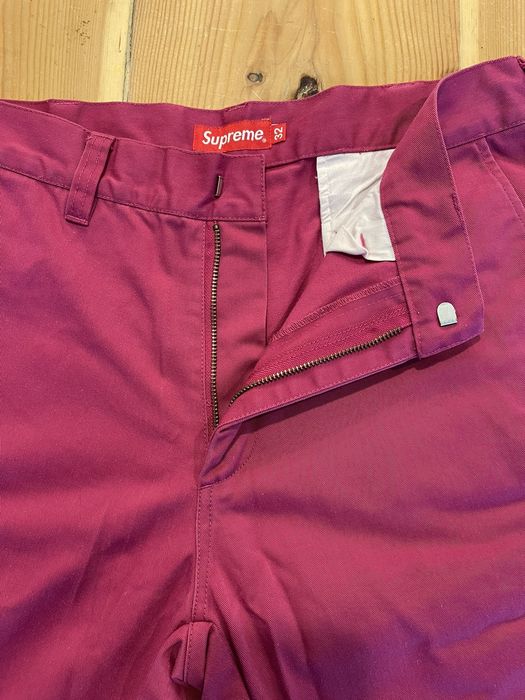 Supreme SUPREME work pants 32 x 30 Pink preowned Skate | Grailed