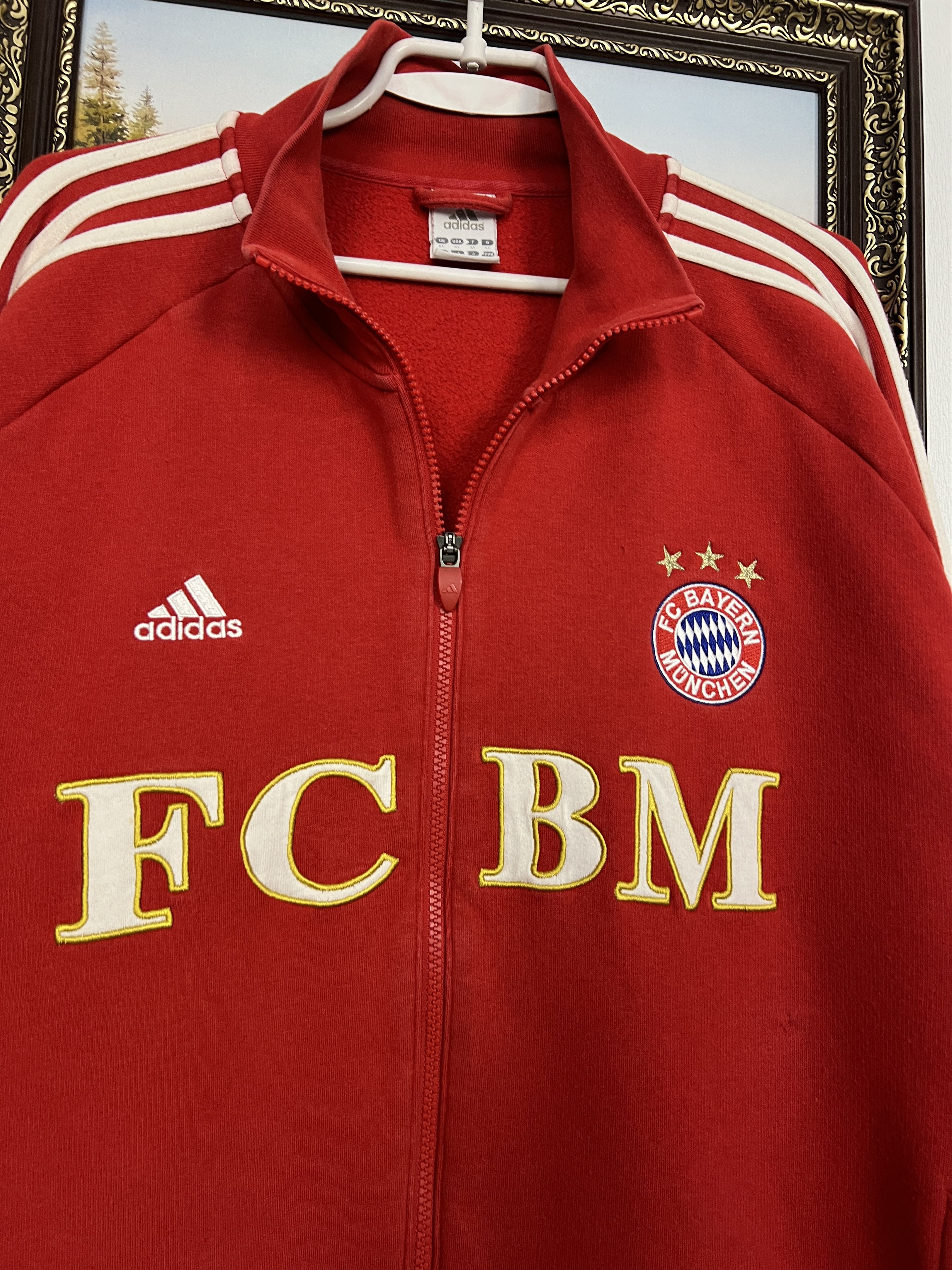 Adidas Vintage Bayern Munich Football Jacket Soccer Track Top Size US XL / EU 56 / 4 - 3 Thumbnail