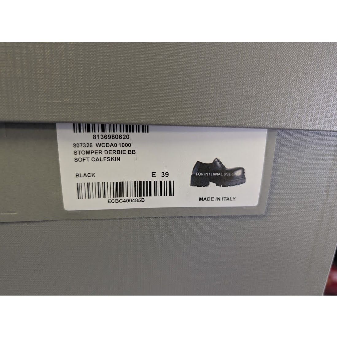 Balenciaga o1rshd1 Soft Calfskin Stomper Derbie BB Boots in Black Size US 6 / EU 39 - 22 Thumbnail
