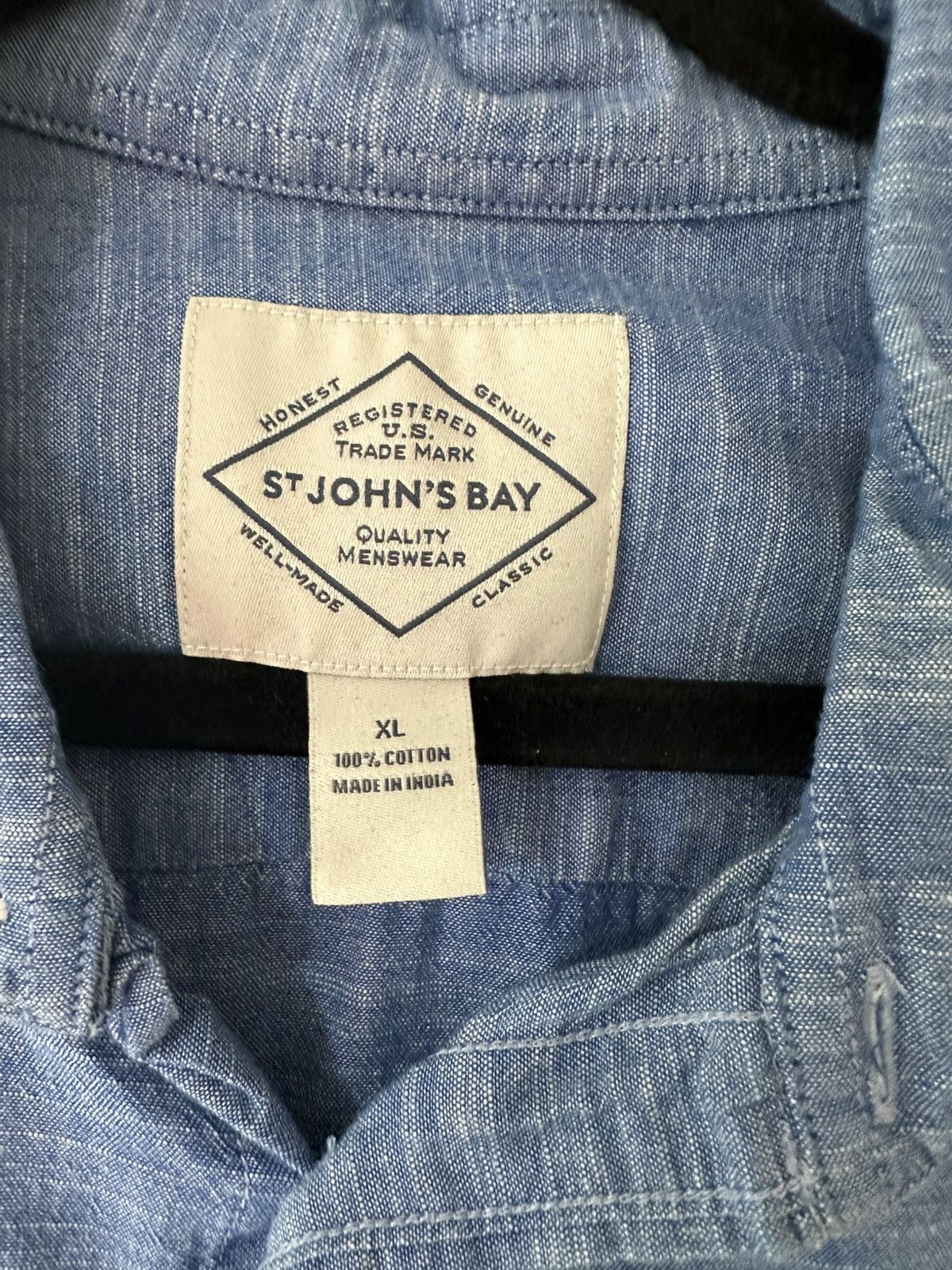 St. Johns Bay Blue Cotton St John’s Bay Shirt Size US XL / EU 56 / 4 - 2 Thumbnail
