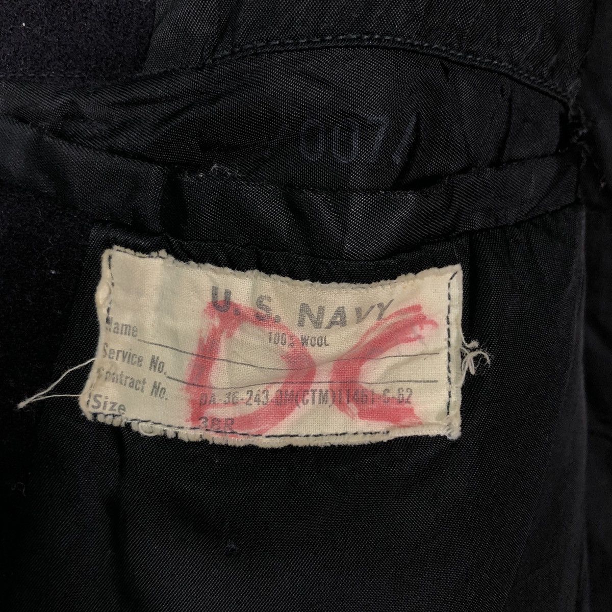Vintage 🔥40’s True Vintage U.S Navy Wool Double Breast Jacket WWII Size US M / EU 48-50 / 2 - 13 Thumbnail