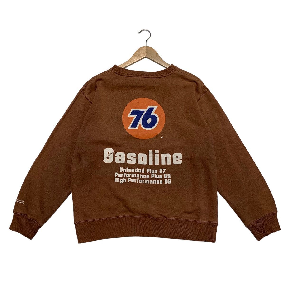 image of Racing Vintage Union 76 Lubricants Big Print Sweatshirt in Brown, Men's (Size Large)