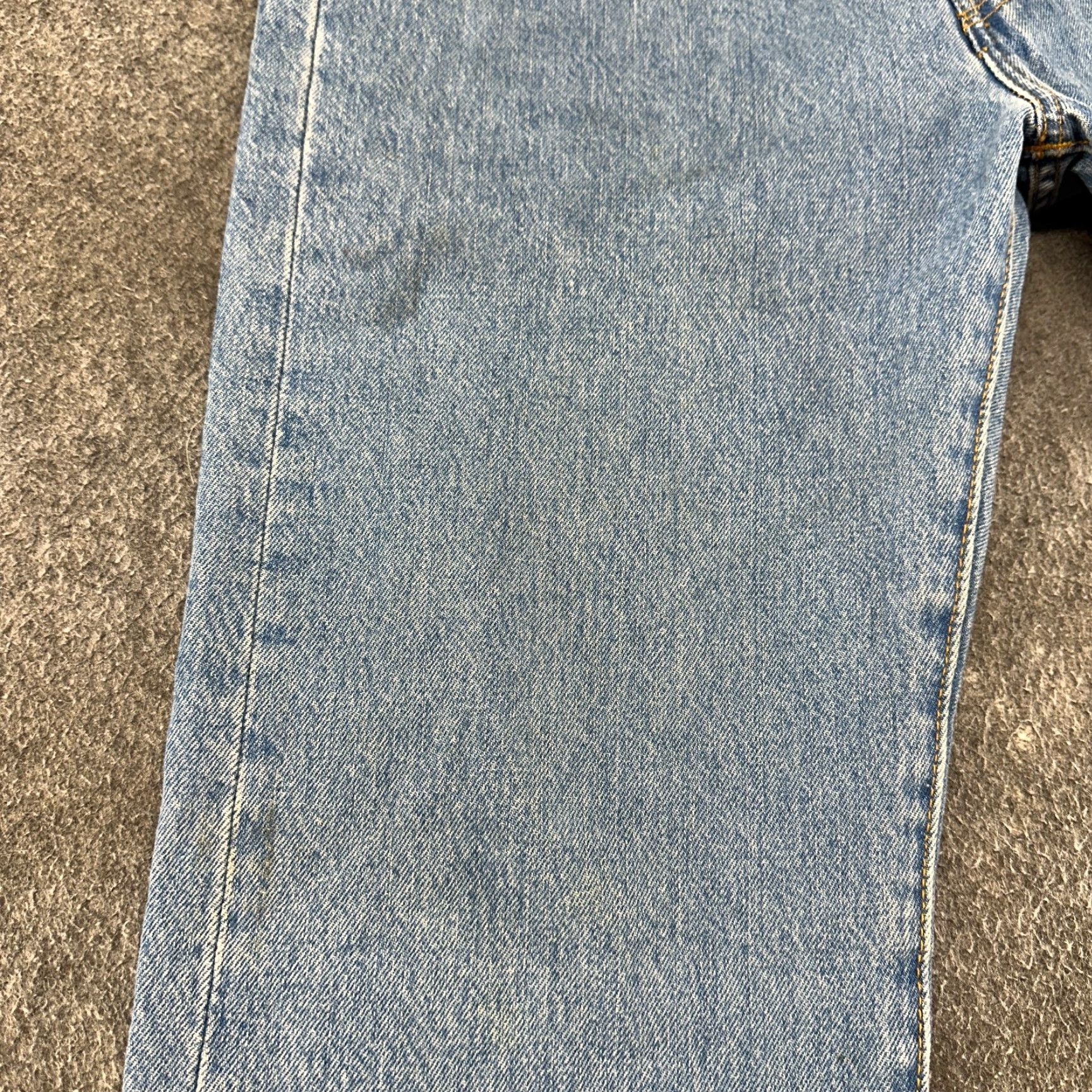 Levi's Levi's 501 Jeans Mens 34x32 Straight Regular Light Blue Distressed Denim Cotton Button 5-Pocket Retro Vintage Model Levi's 501 Series Mens Jeans Size US 34 / EU 50 - 3 Thumbnail