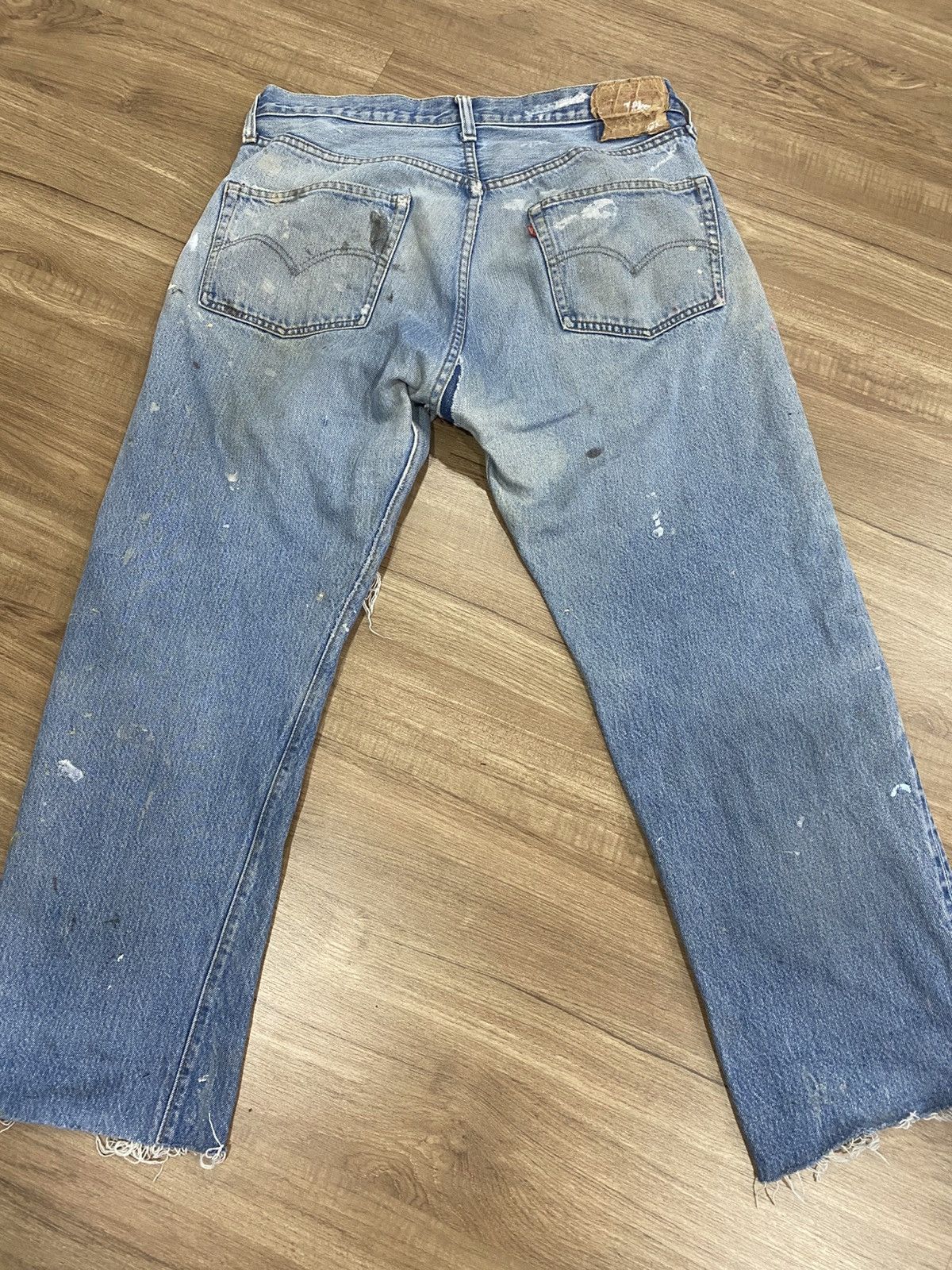 Levi's Vintage Levis small E redline selvadge splash paint Size US 34 / EU 50 - 7 Thumbnail