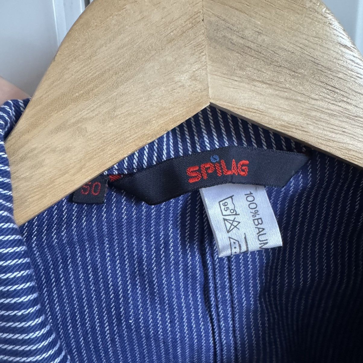 Vintage Spilag vintage deadstock striped chore works jacket Size US M / EU 48-50 / 2 - 3 Thumbnail