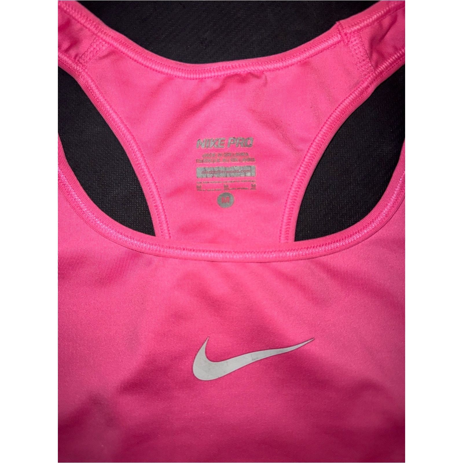 Nike Nike Pro Dri-FIT Hot Pink Sports Bra Size M / US 6-8 / IT 42-44 - 5 Thumbnail