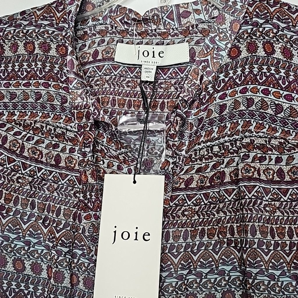 Joie NWT Joie Eloise ruffle trim sheer w/ cami 100% silk top XS Size XS / US 0-2 / IT 36-38 - 4 Thumbnail