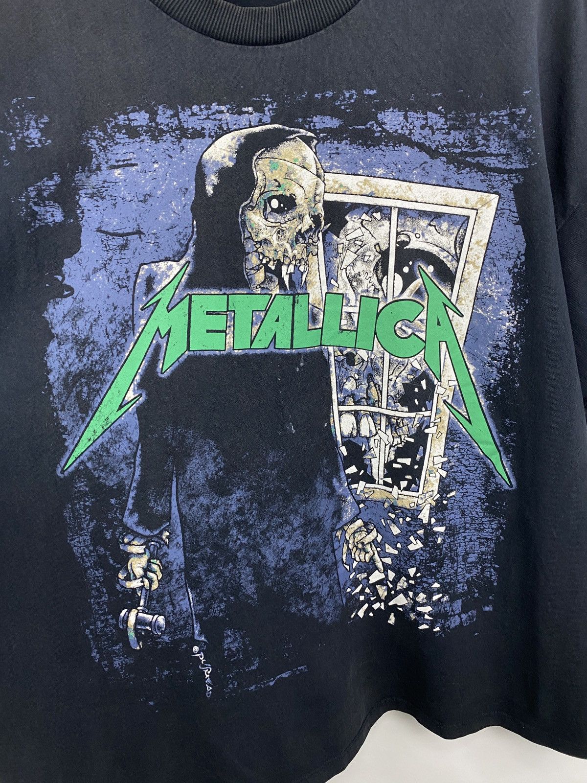 Metallica 🇺🇸💀 Vintage Metallica Pushead Rock Band Rare Retro T-Shirt Size US XL / EU 56 / 4 - 4 Thumbnail