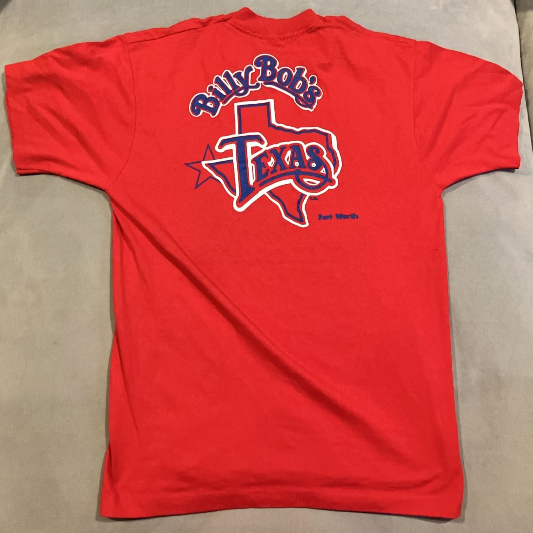Vintage VINTAGE Screen Stars T-Shirt Men L Red Billy Bob's Fort Worth Texas 80s Graphic Tee Short Sleeve Crew Neck Dead Stock Single Stitch Size US L / EU 52-54 / 3 - 5 Thumbnail