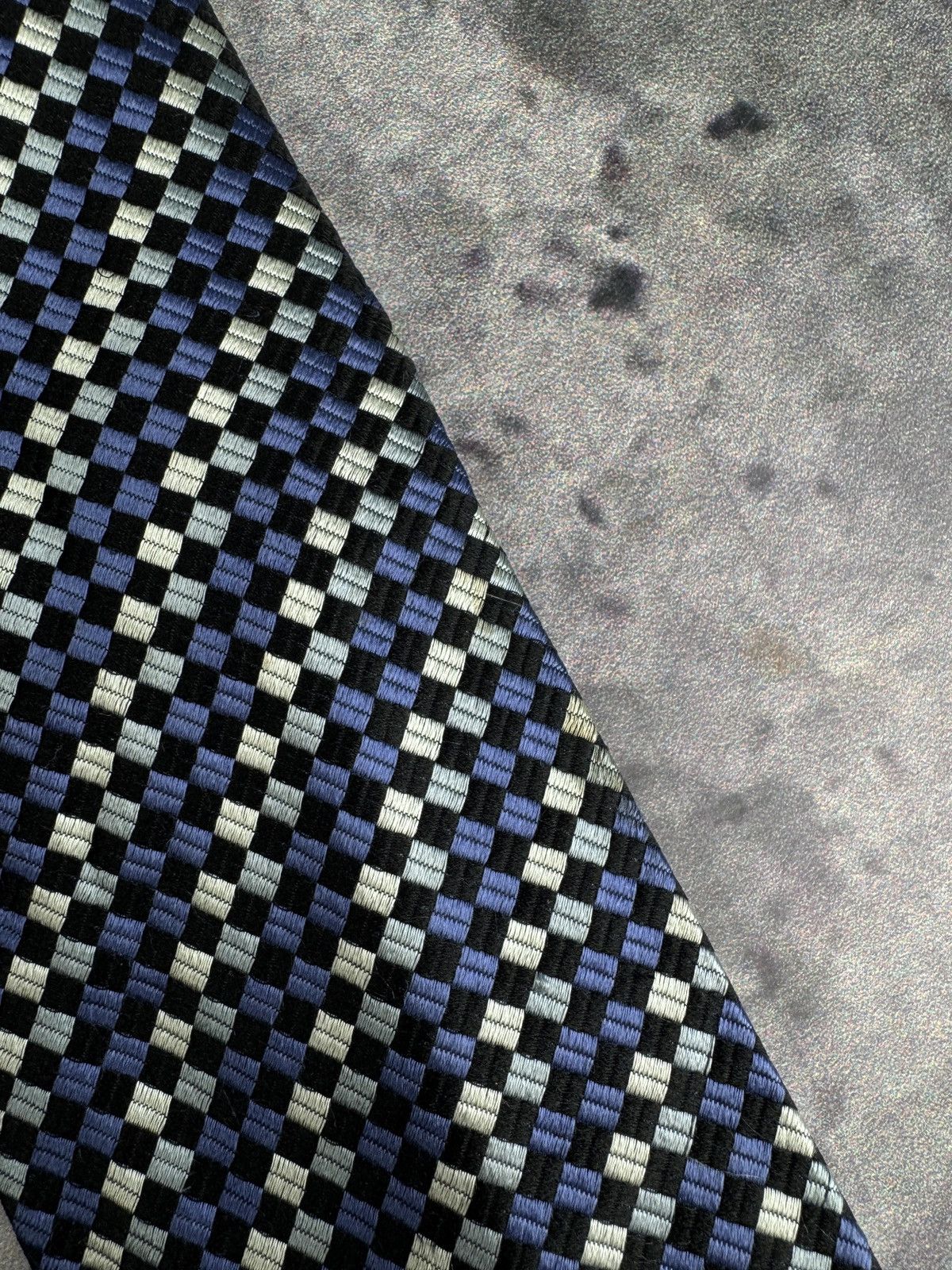 Aquascutum Aquascutum London Silk Tie Geometric Check Pattern Size ONE SIZE - 12 Thumbnail