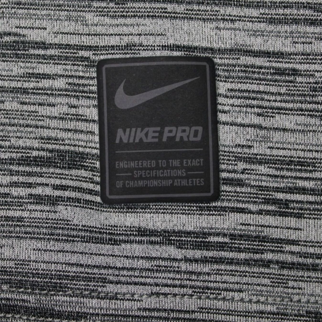 Nike Nike Pro Shirt Mens Small Gray Dri-Fit Polyester Nylon Stretch S/S Pullover Shirt Size US S / EU 44-46 / 1 - 4 Thumbnail