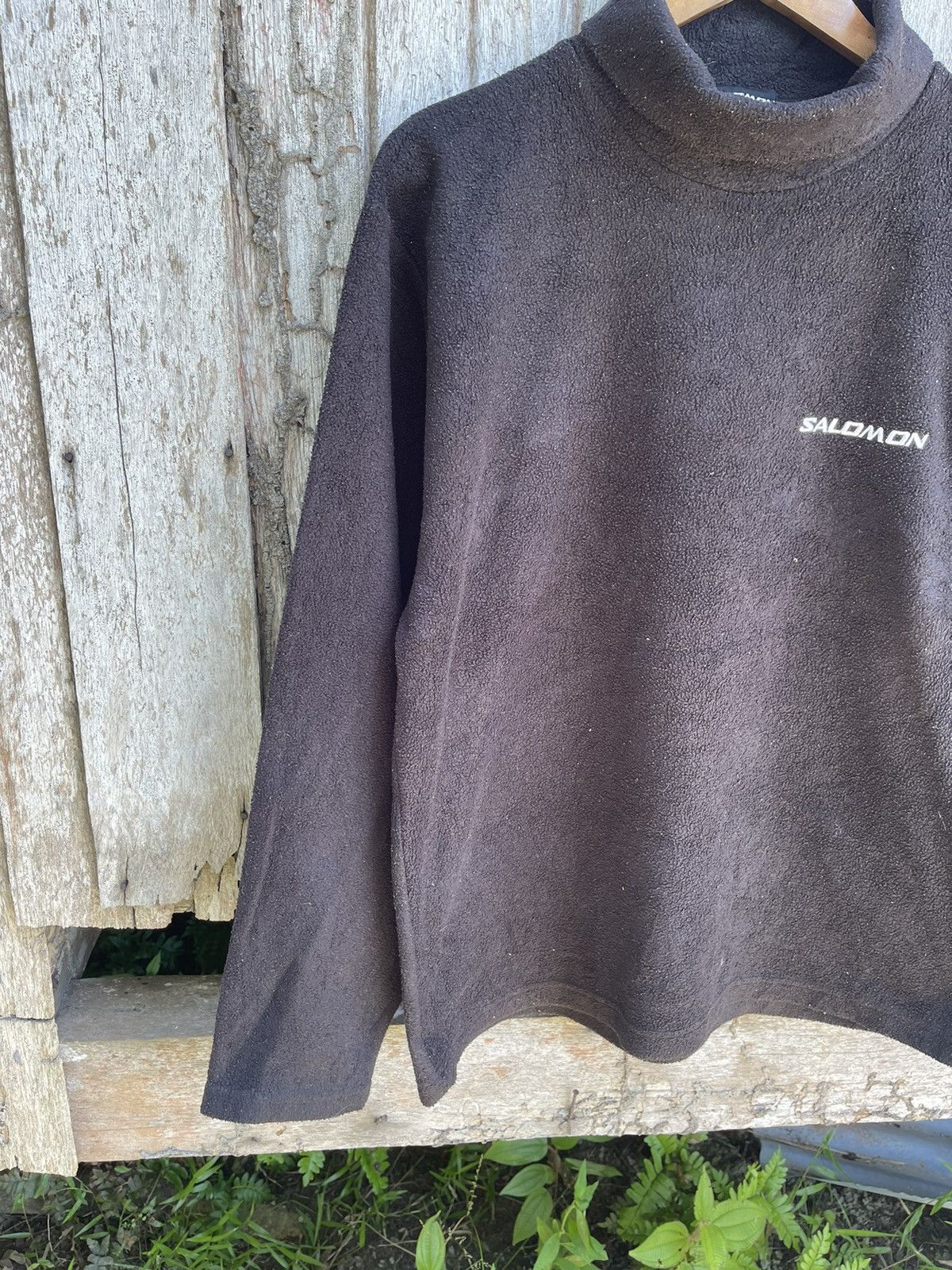 Salomon Vintage Salomon Fleece Pullover High Neck Outdoor Sweatshirt Size US L / EU 52-54 / 3 - 5 Thumbnail