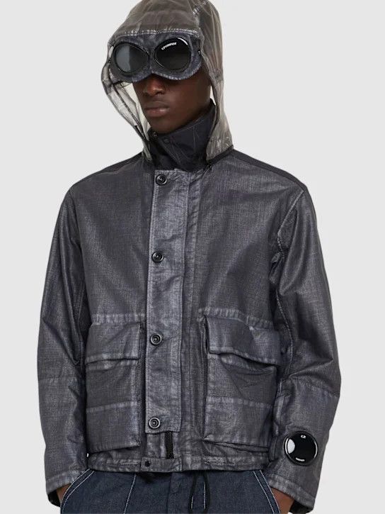 C.P. Company o1lsvrm0425 Raffia Goggle Jacket in Smoked Pearl Size US XL / EU 56 / 4 - 6 Thumbnail