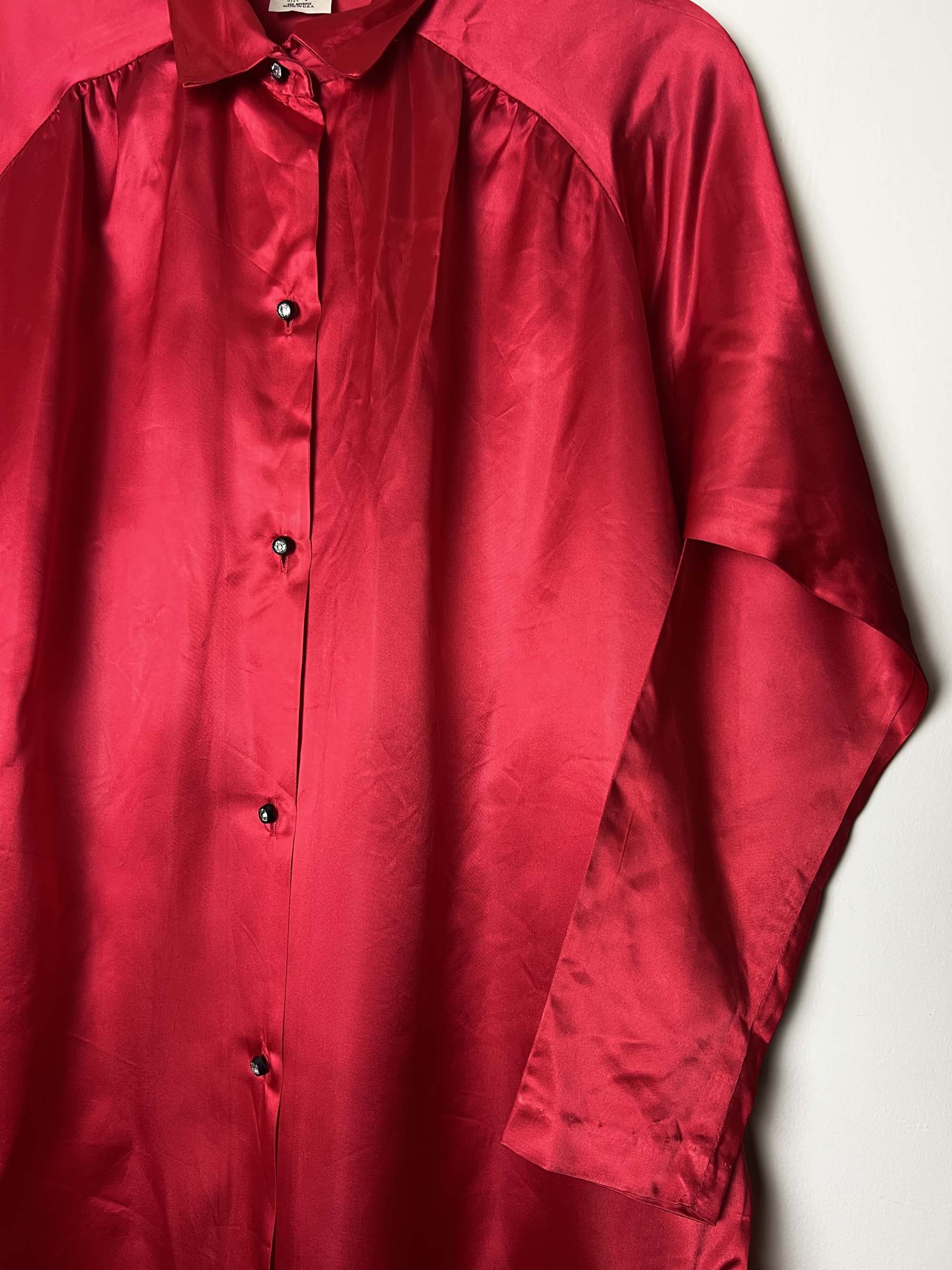 Vintage Vintage 1970's Red Mary Jane by Corey of CA, USA Shirt Dress Size S / US 4 / IT 40 - 5 Thumbnail