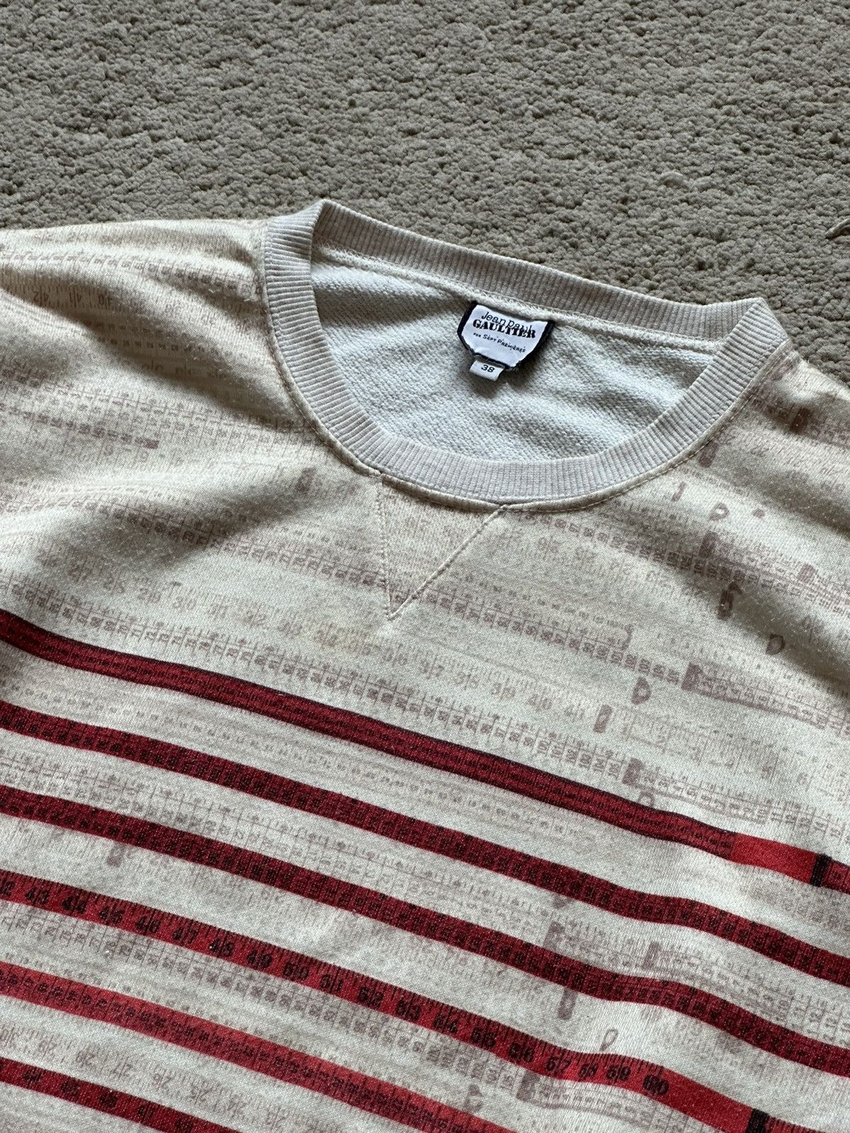 Jean Paul Gaultier 2000s JEAN PAUL GAULTIER Measurement Tape Sweatshirt Size XS / US 0-2 / IT 36-38 - 8 Thumbnail
