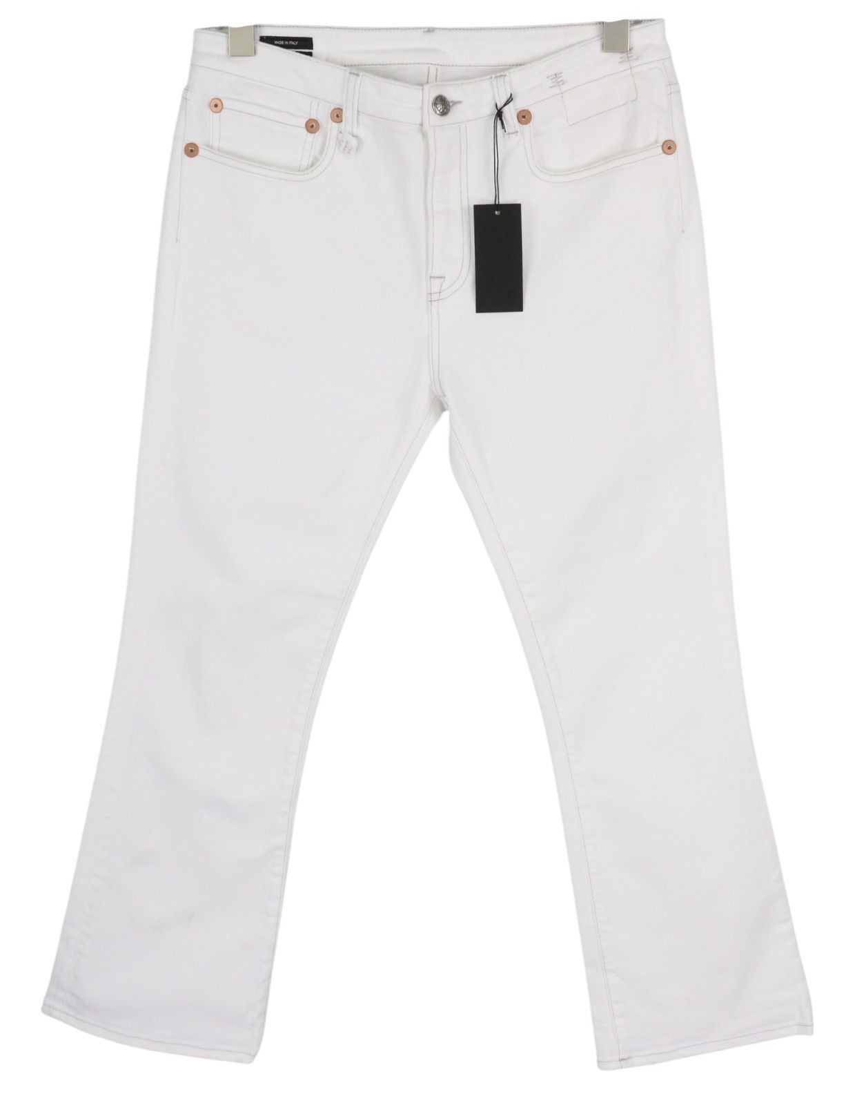 R13 KICK 30 Bootcut Zip Fly Ankle Bale White 84472 Size 30" / US 8 / IT 44 - 2 Thumbnail