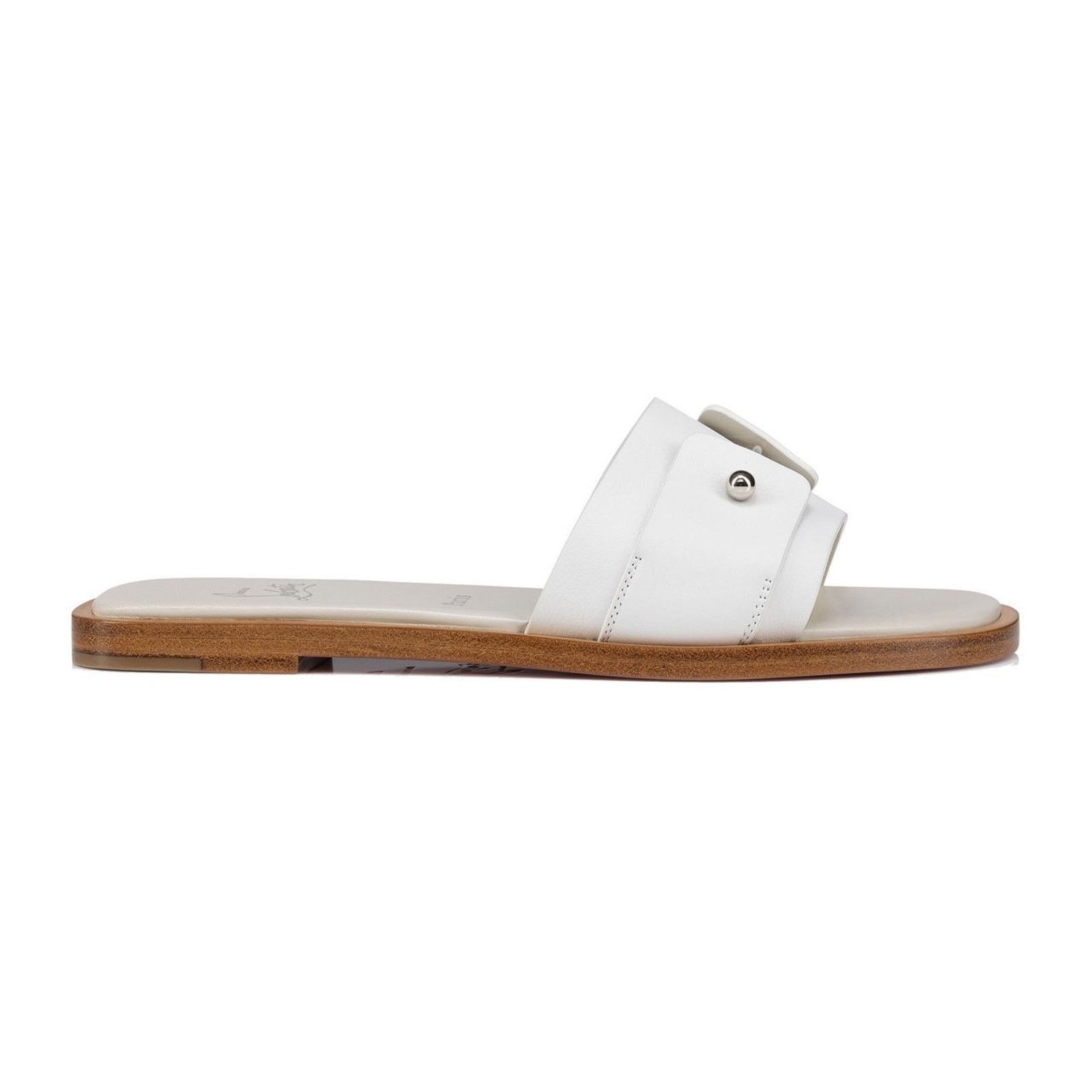 Christian Louboutin Christian Louboutin Chambelimule White Calf Leather Slide 36 Size US 6 / IT 36 - 5 Thumbnail