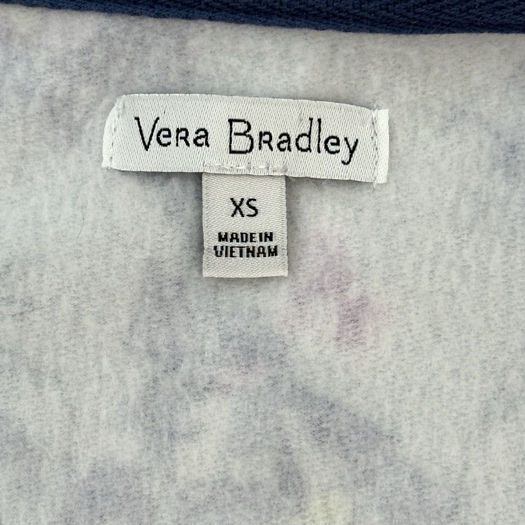 Vera Bradley Vera Bradley Hoodie Women's XS Blue Floral Full Zip Thumb Holes Size XS / US 0-2 / IT 36-38 - 5 Thumbnail