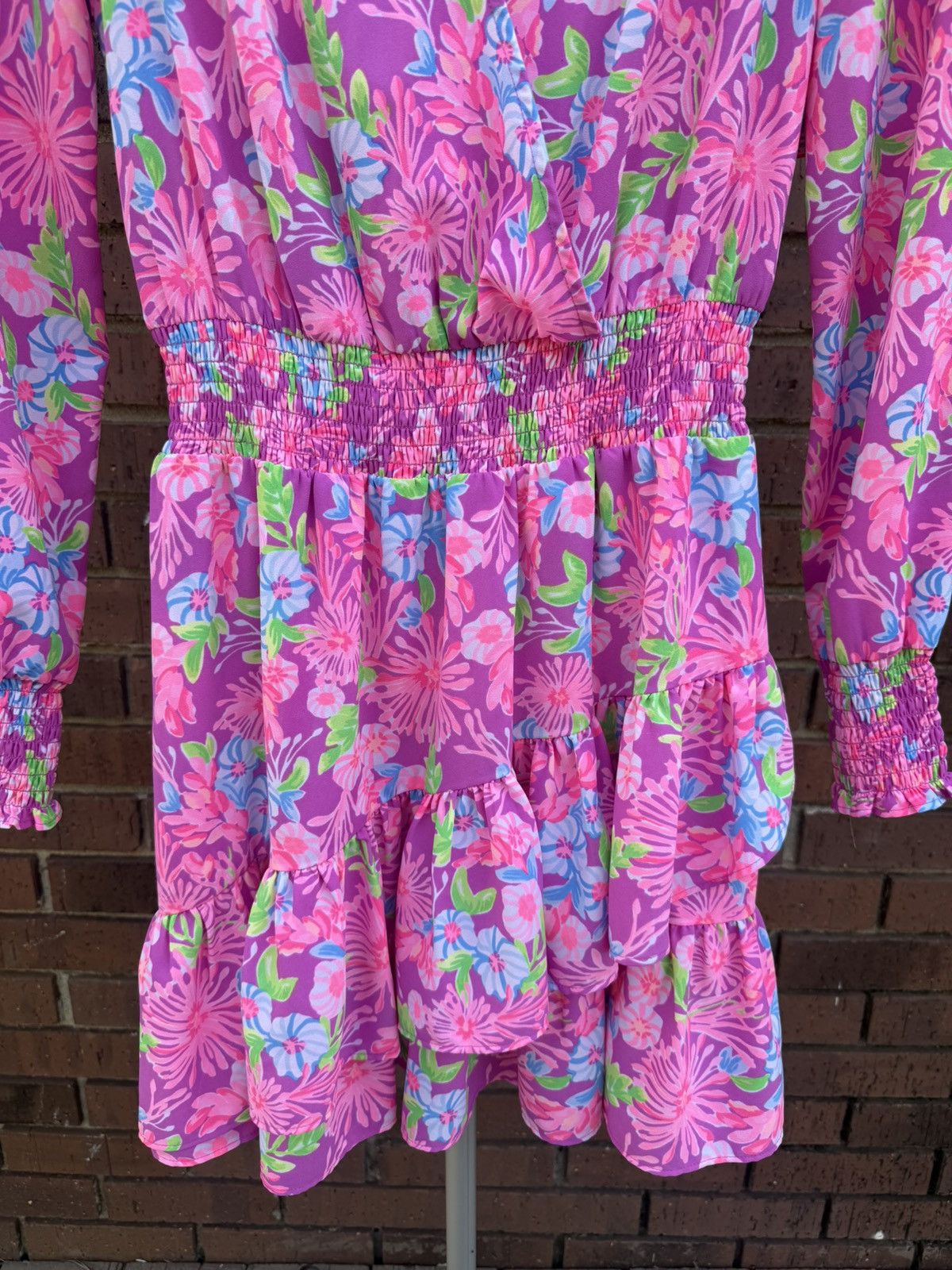 Lilly Pulitzer Lilly Pulitzer Cristiana Stretch Dress Moms The Word Floral Size XS / US 0-2 / IT 36-38 - 4 Thumbnail