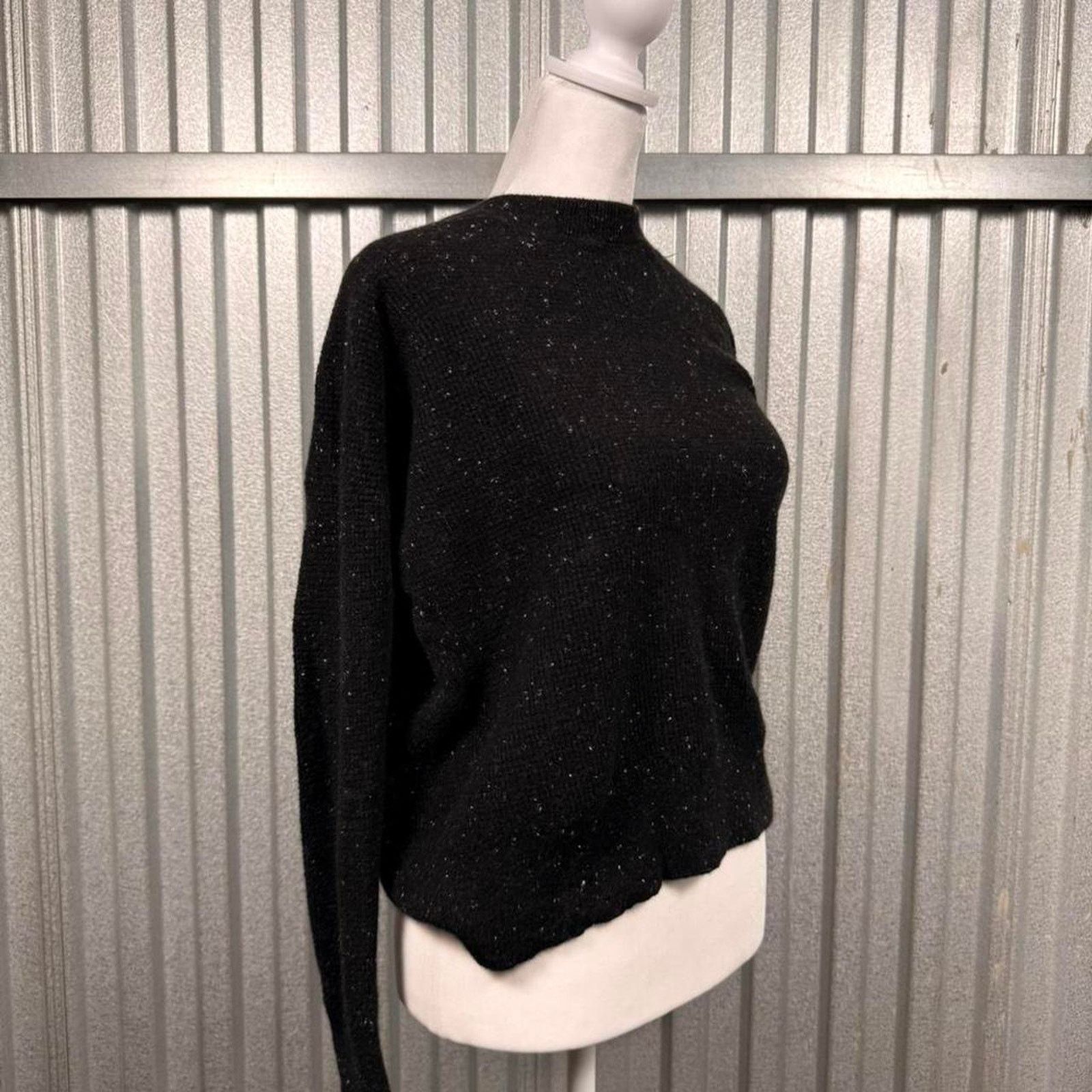 Madewell Madewell black cashmere sweater with silver speckles Size S / US 4 / IT 40 - 4 Thumbnail