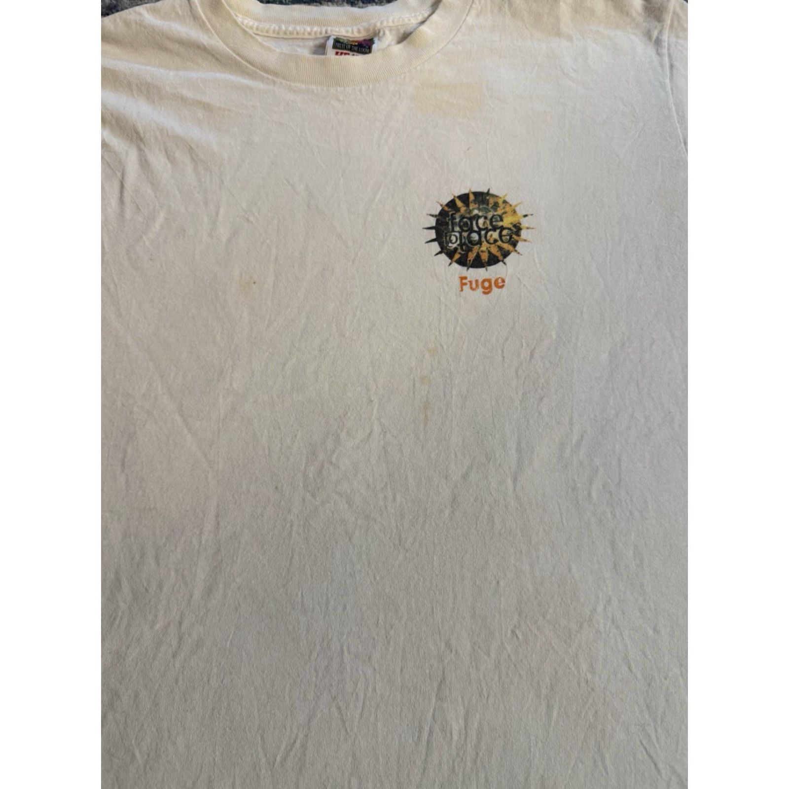 Fruit Of The Loom VINTAGE Lifeway FUGE Cams Face To Face With Christ Tour T Shirt L Jesus Tee Mens 90s Band Punk Rock White Cotton Short Sleeve Crew Neck Graphic Print Size US L / EU 52-54 / 3 - 4 Thumbnail