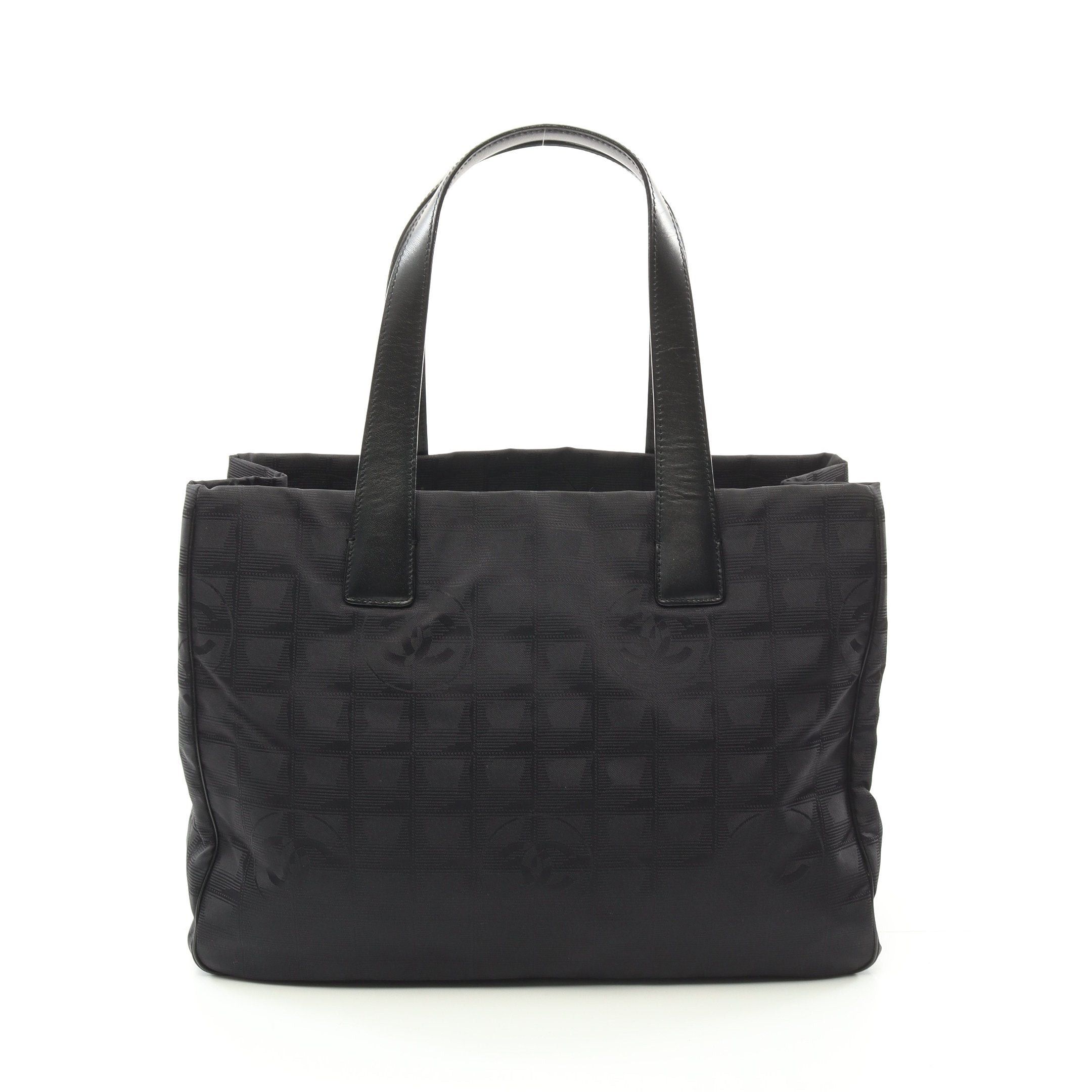 Chanel Chanel New Travel Line Mm Handbag Tote Bag Nylon Leather Black Gold Hardware Size ONE SIZE - 1 Thumbnail
