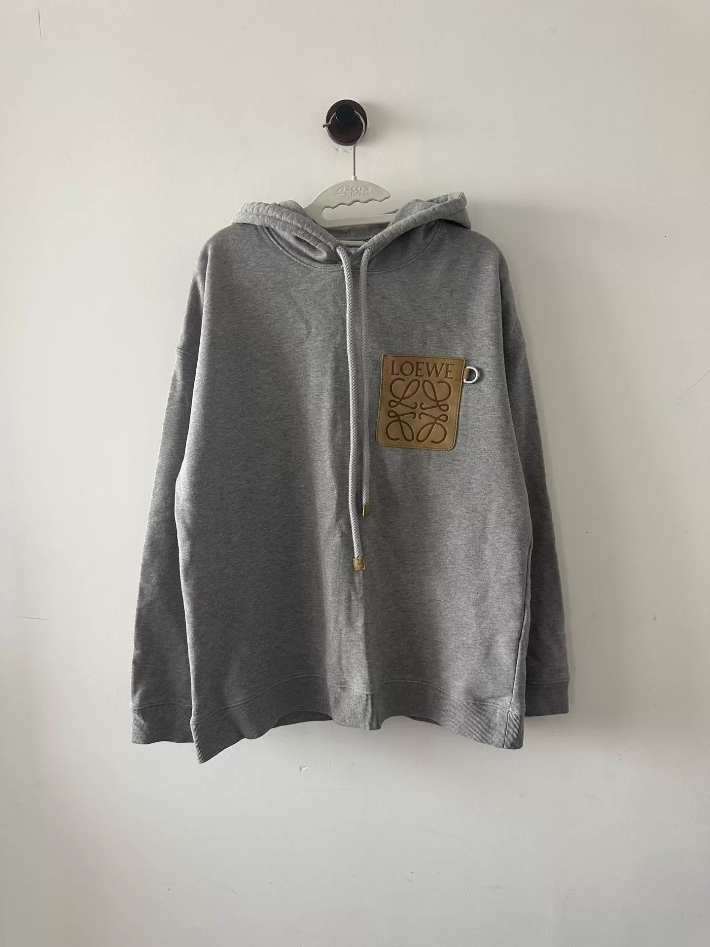 Loewe LOEWE gray leather tag hoodie M Size US M / EU 48-50 / 2 - 1 Thumbnail