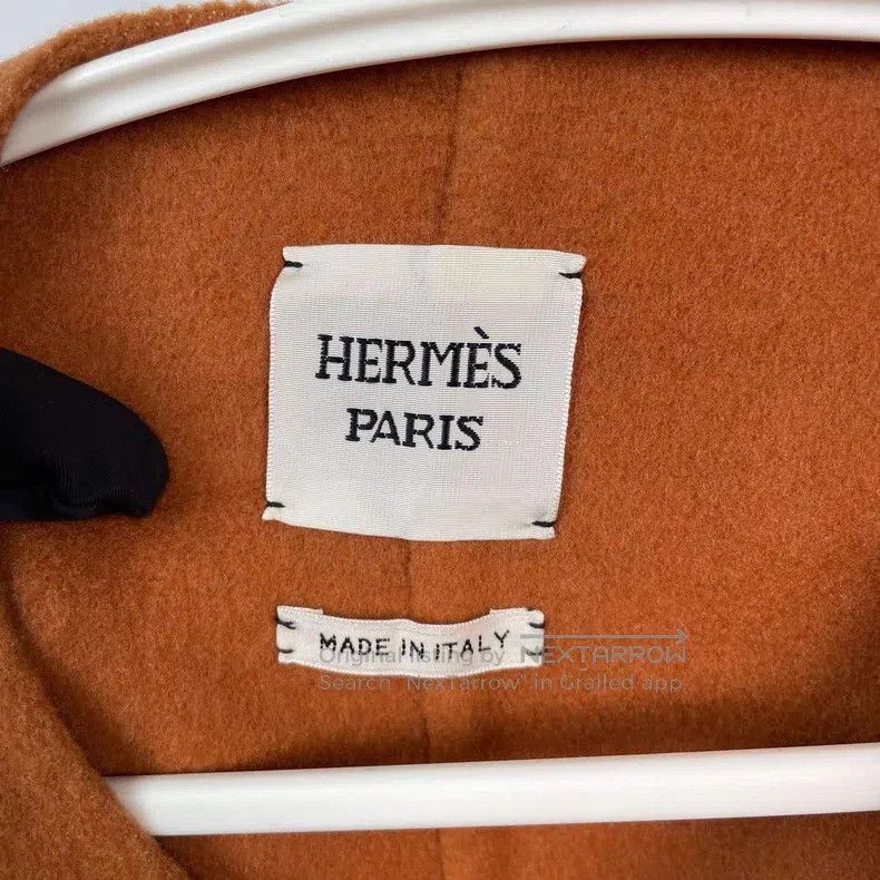 Hermes Hermes Caramel Brown Metal Ring Knit Coat Size XS / US 0-2 / IT 36-38 - 3 Thumbnail