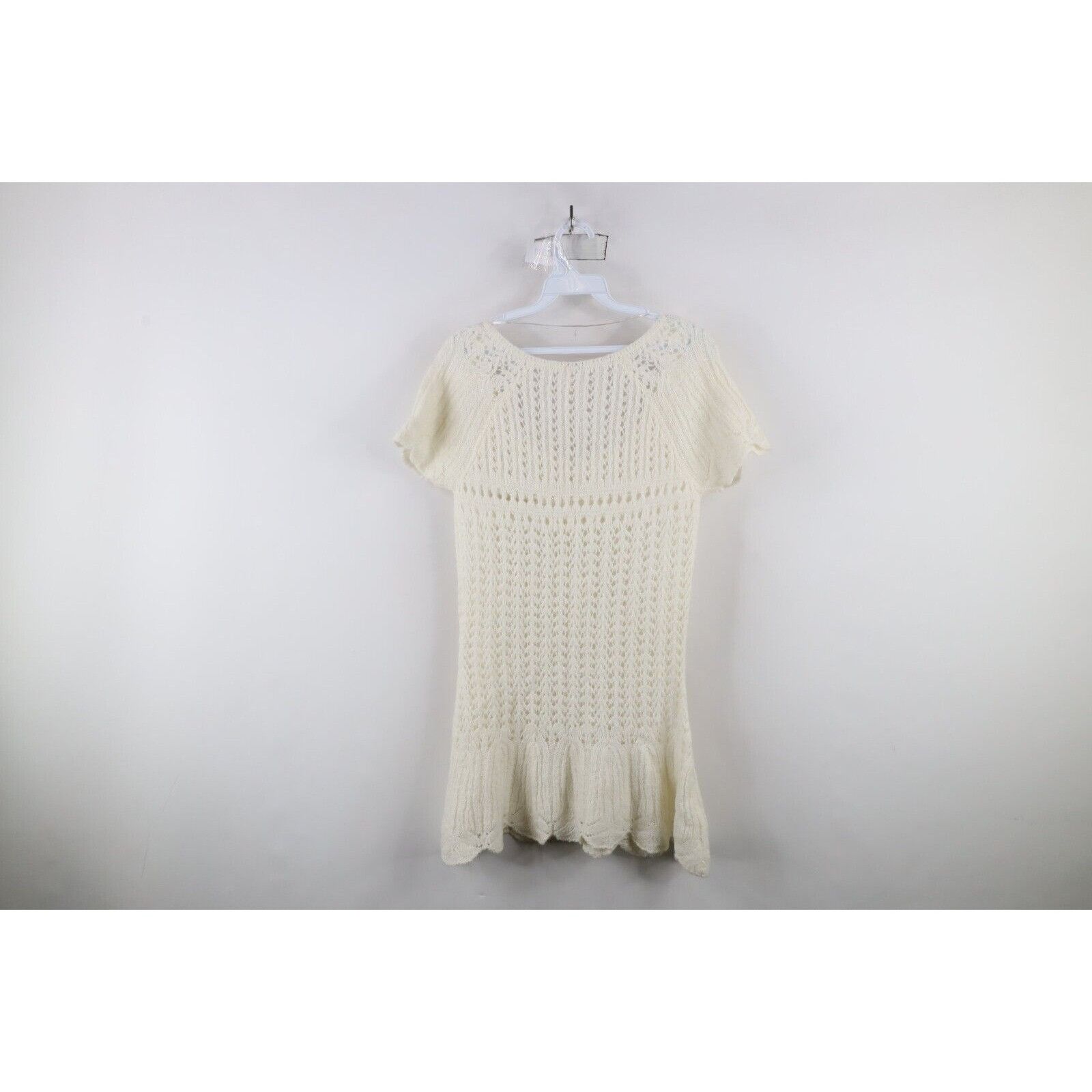 Free People Free People Snowbells Crochet Knit Tunic Cover Up Dress Size M / US 6-8 / IT 42-44 - 6 Thumbnail