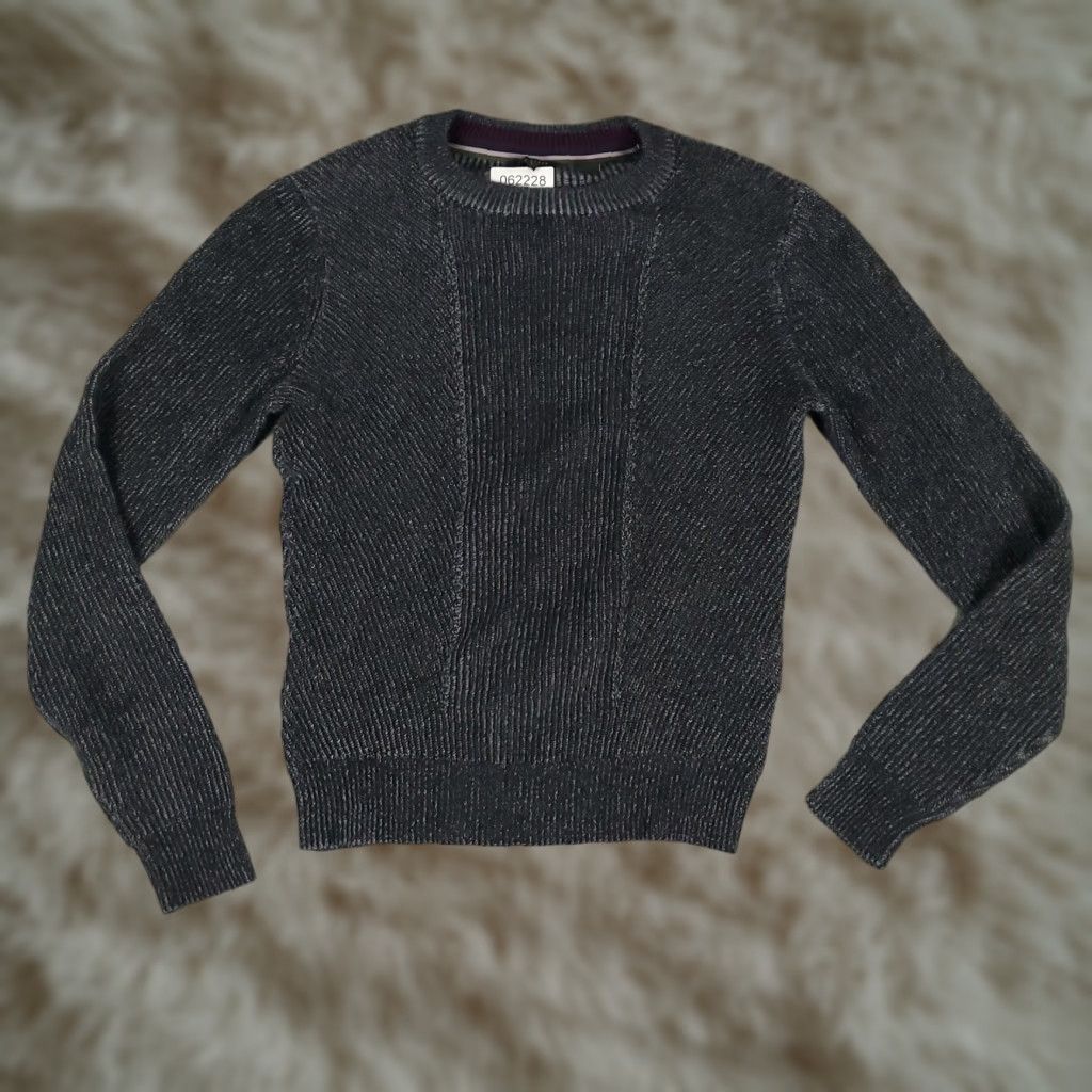 Ted Baker VINTAGE Ted Baker Men's Sweater Pullover Size 3 Gray Knit Long Sleeve Casual Winter Fall Spring Summer Size US S / EU 44-46 / 1 - 1 Thumbnail