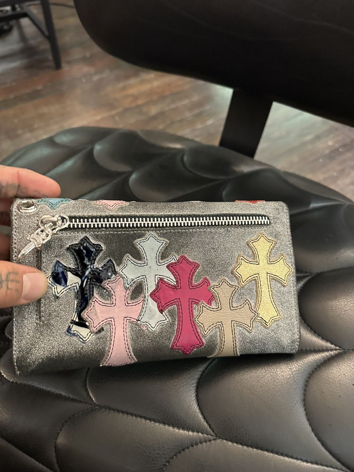 Chrome Hearts Chrome Hearts 1/1 GLITTER CROSS PATCH WALLET Size ONE SIZE - 14 Thumbnail