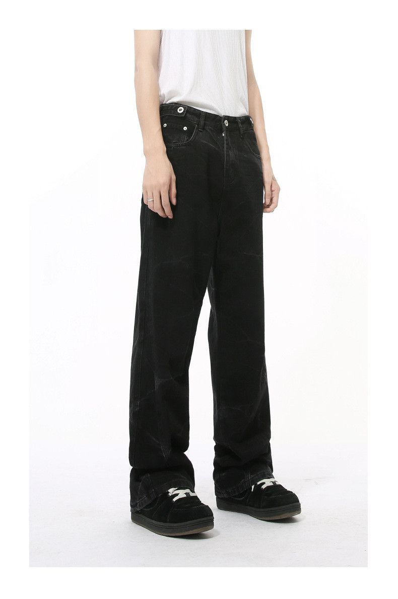 Japanese Brand × Jean Black vintage tie-dye loose straight jeans for men Size US 32 / EU 48 - 2 Thumbnail