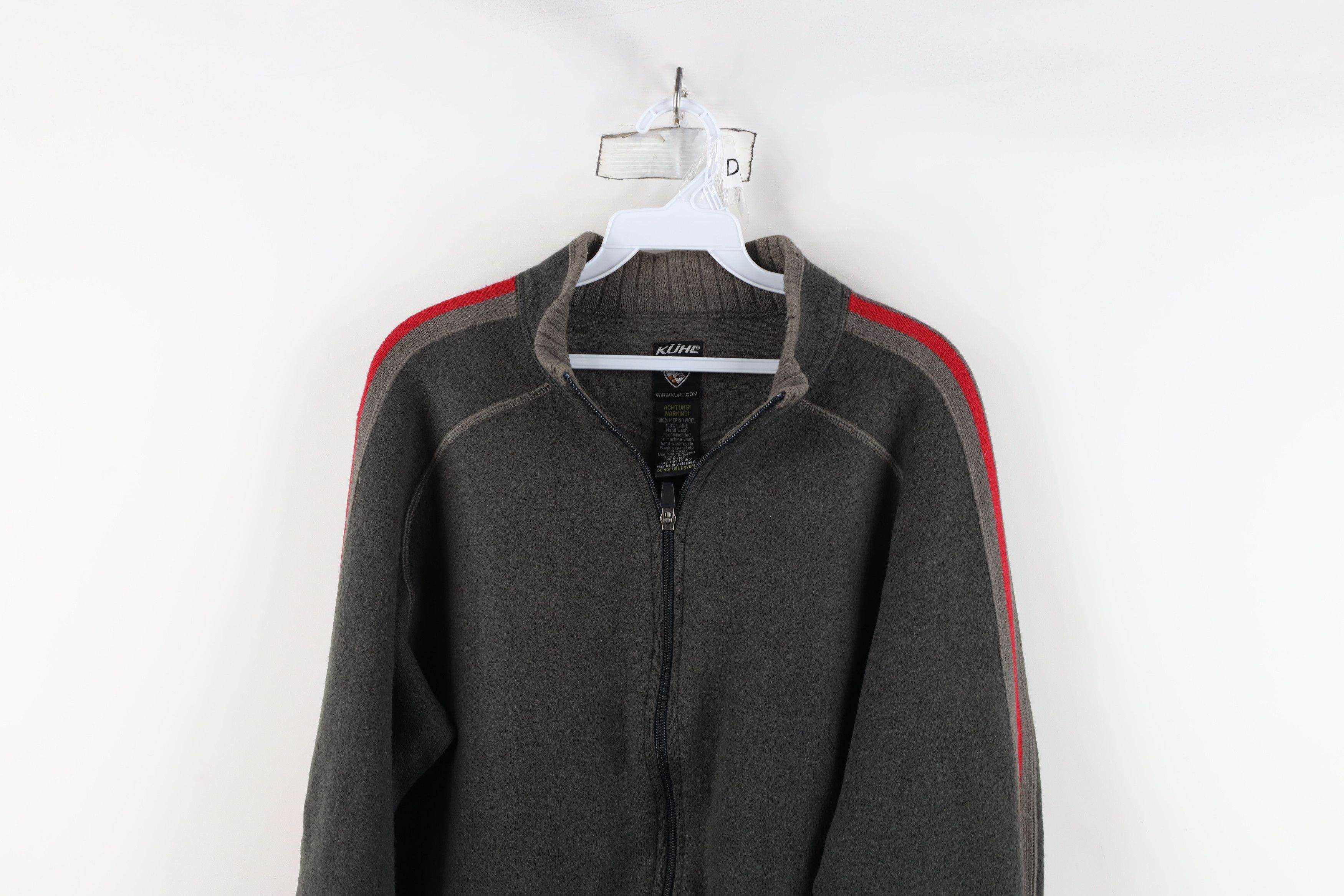 Kuhl × Vintage Kuhl Mountain Striped Merino Wool Full Zip Jacket Gray Size US M / EU 48-50 / 2 - 2 Thumbnail