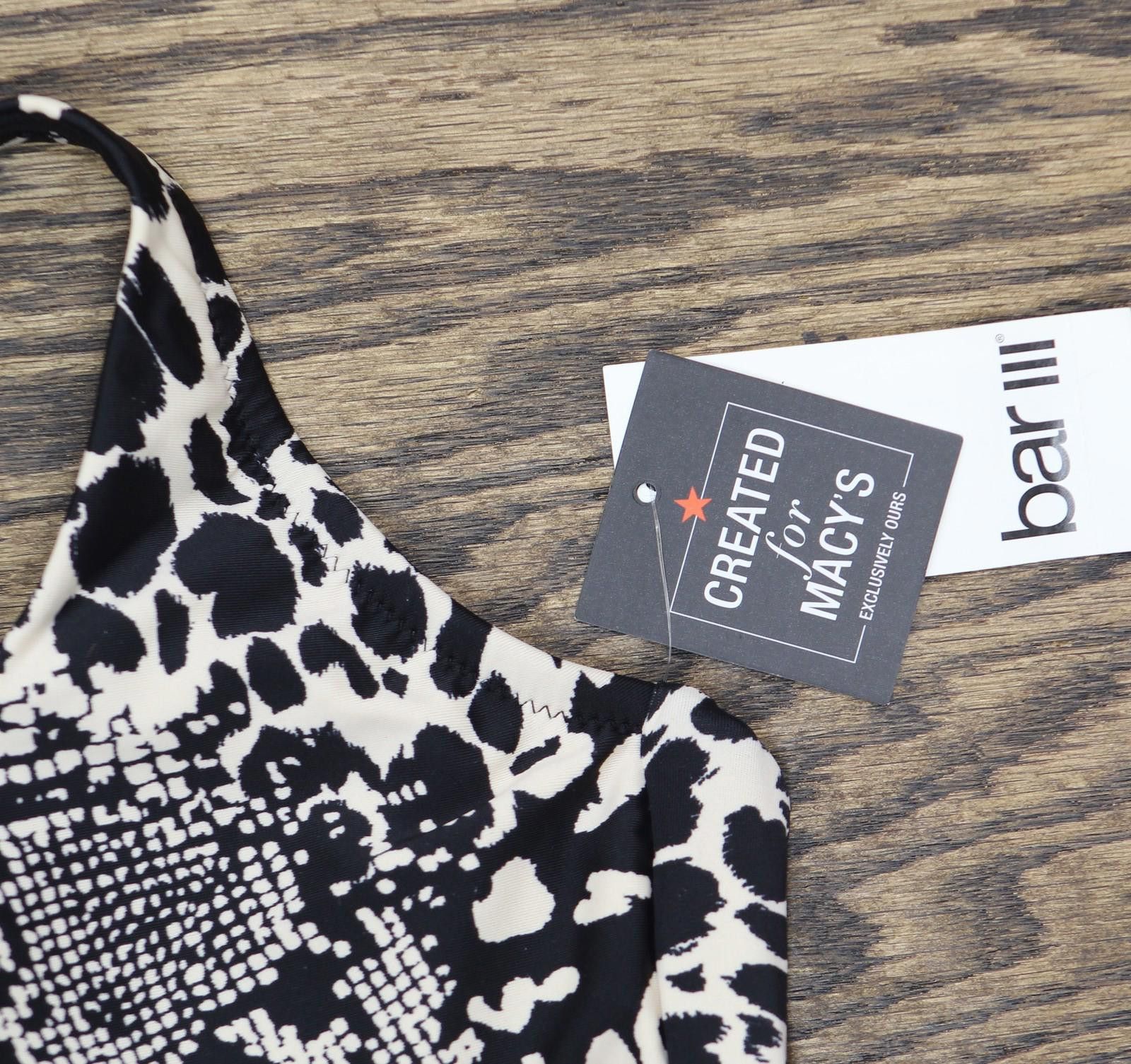 Bar III Nwt Bar Iii Sweetheart Bikini Top Mbpm25145 Black Multi S Size ONE SIZE - 3 Thumbnail