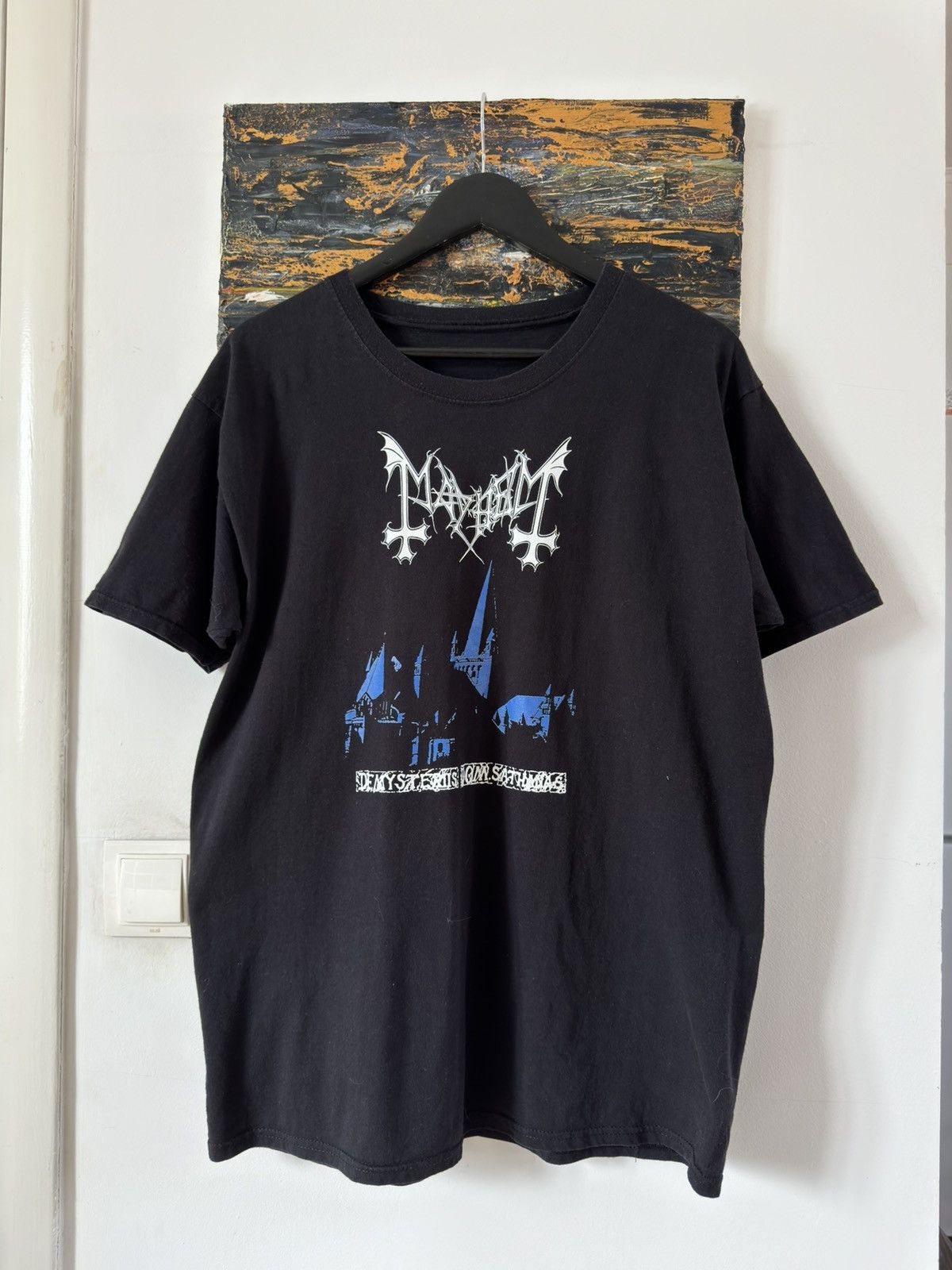 Band Tees Vintage Mayhem De Mysteriis Dom Sathanas Black Metal Tee Size US L / EU 52-54 / 3 - 3 Thumbnail