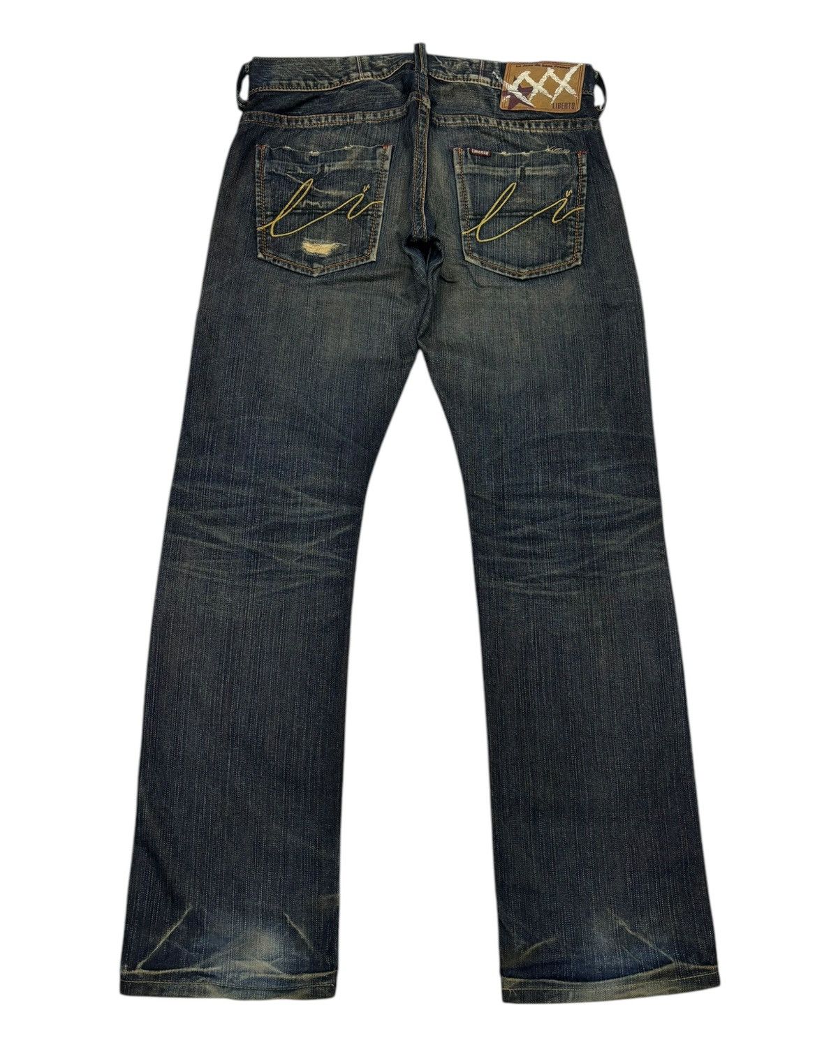 If Six Was Nine × Japanese Brand × Tornado Mart LIBERTO XXX JAPANESE DENIM PUNK RUSTY DISTRESSED DENIM JEANS Size US 32 / EU 48 - 2 Thumbnail