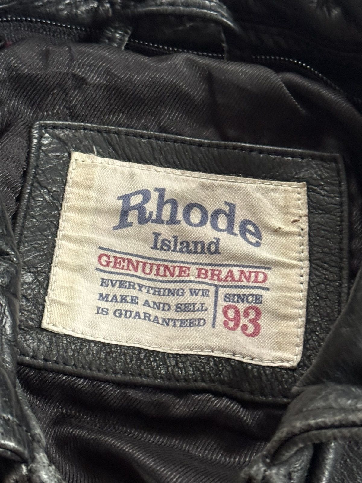 Genuine Leather Rhode Island S/size leather aviator bomber zip jacket pilot Size US S / EU 44-46 / 1 - 5 Thumbnail
