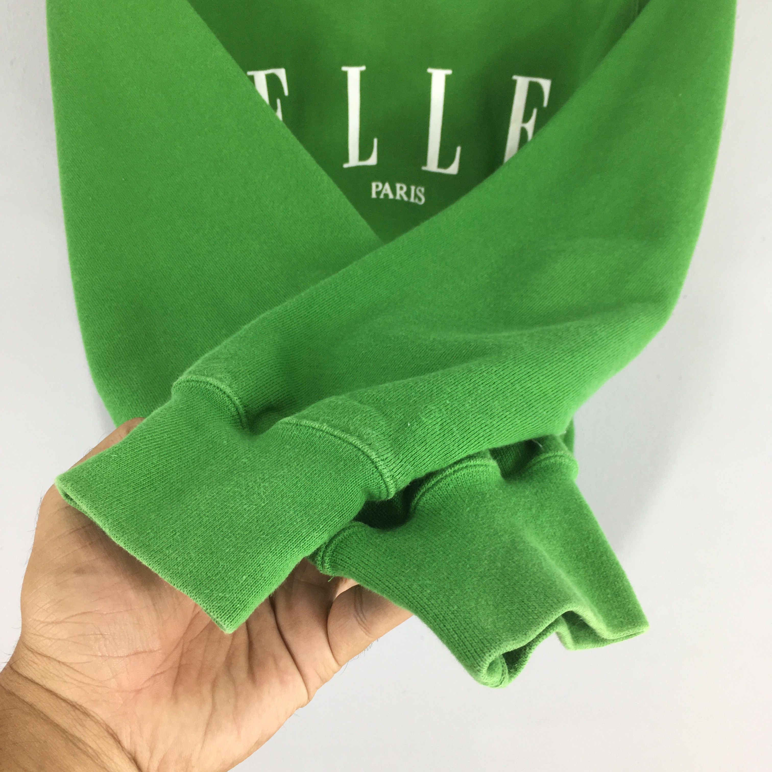 Other Vintage 90s Elle Paris Green Sweatshirt Medium Size US M / EU 48-50 / 2 - 4 Thumbnail
