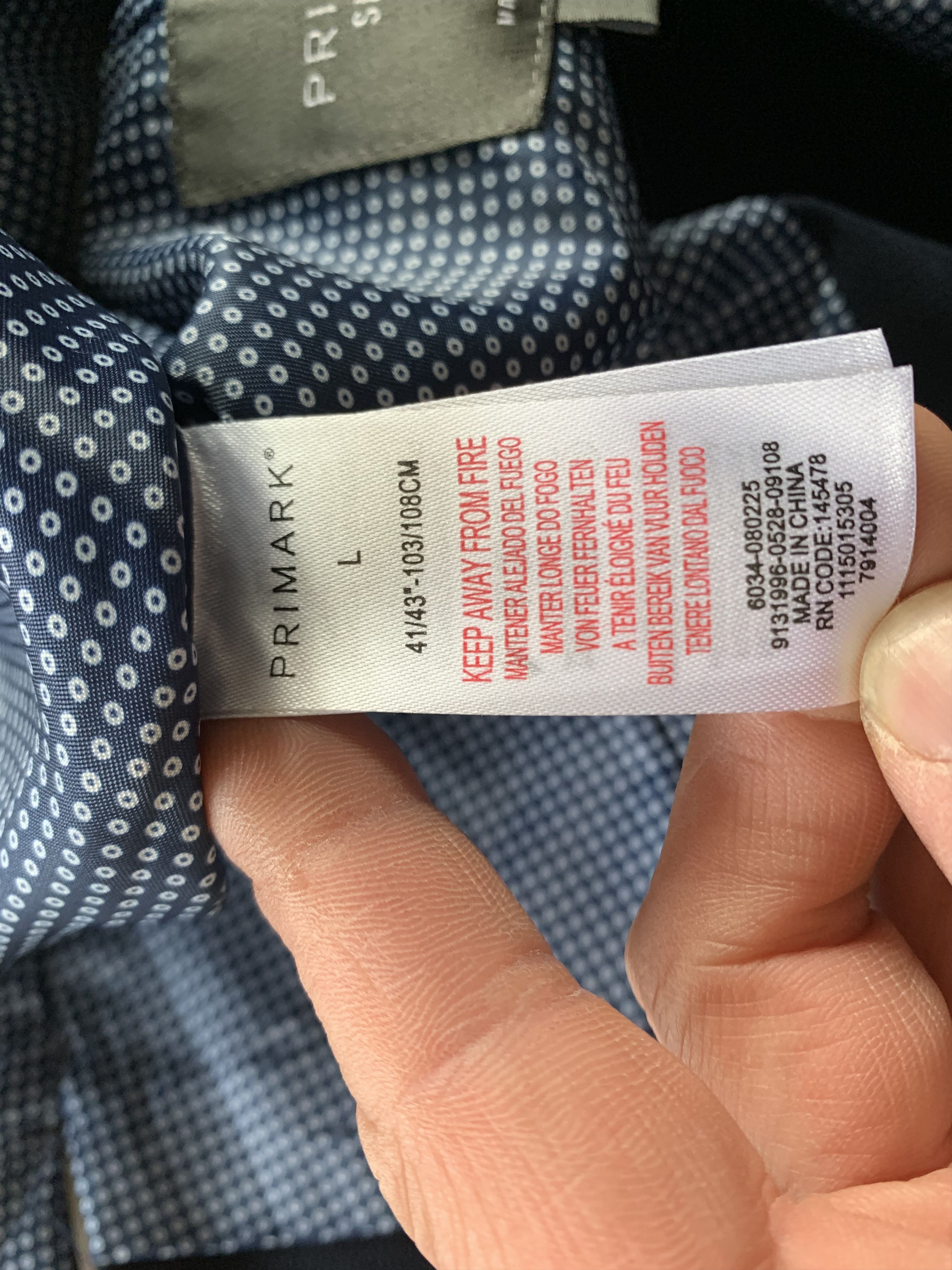 Designer Primark Mens Blue Vest Size 42S - 10 Thumbnail