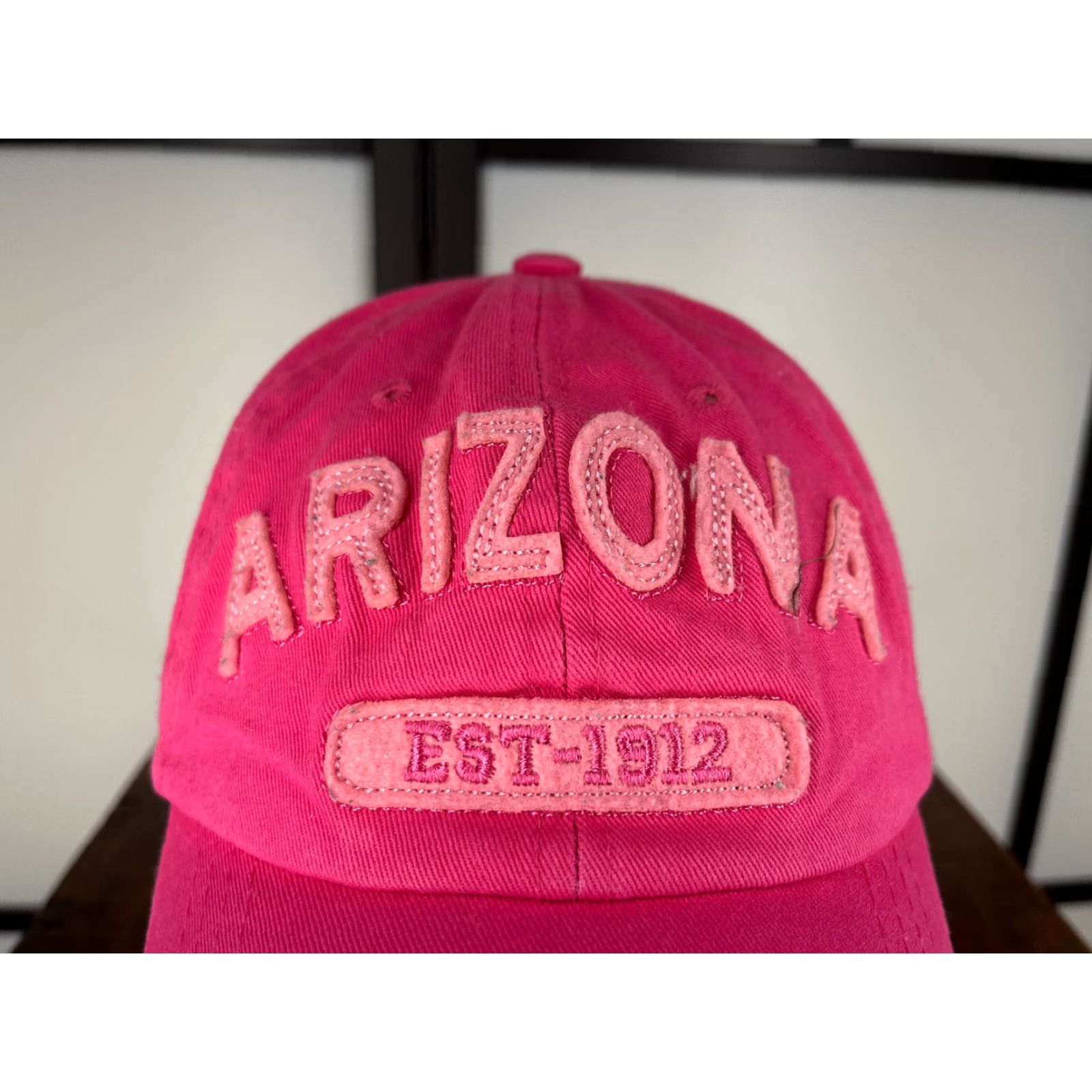 Vintage Arizona Est 1912 Hat Strap Back Adult One Size Pink Embroidered 100% Acrylic Banana Expression Snapback Size ONE SIZE - 2 Thumbnail