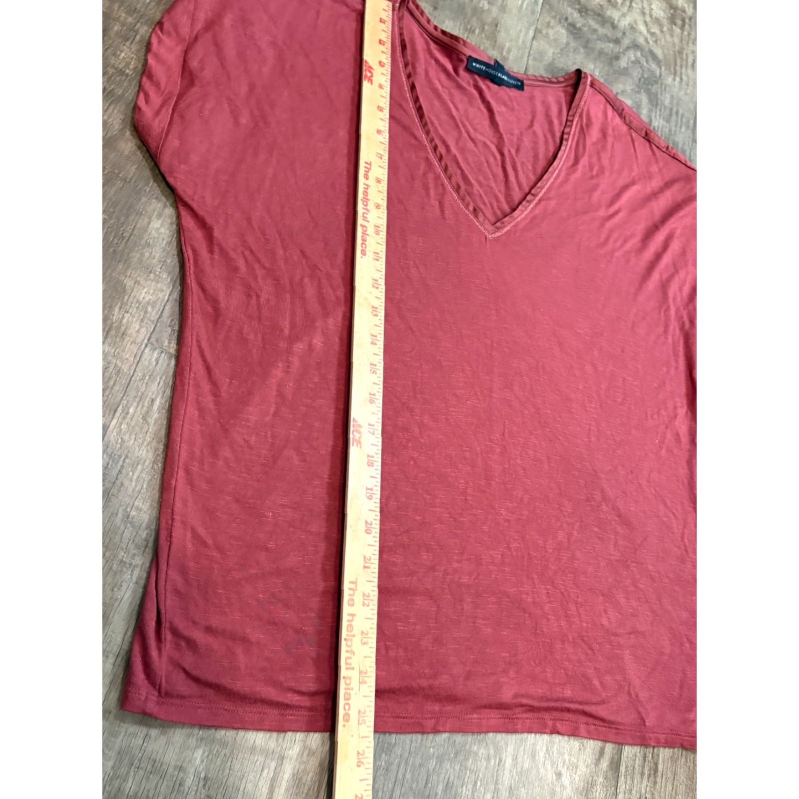 White House Black Market White House Black Market Top Womens Large Brown Short Sleeve Shirt Rayon Spandex Size L / US 10 / IT 46 - 2 Thumbnail