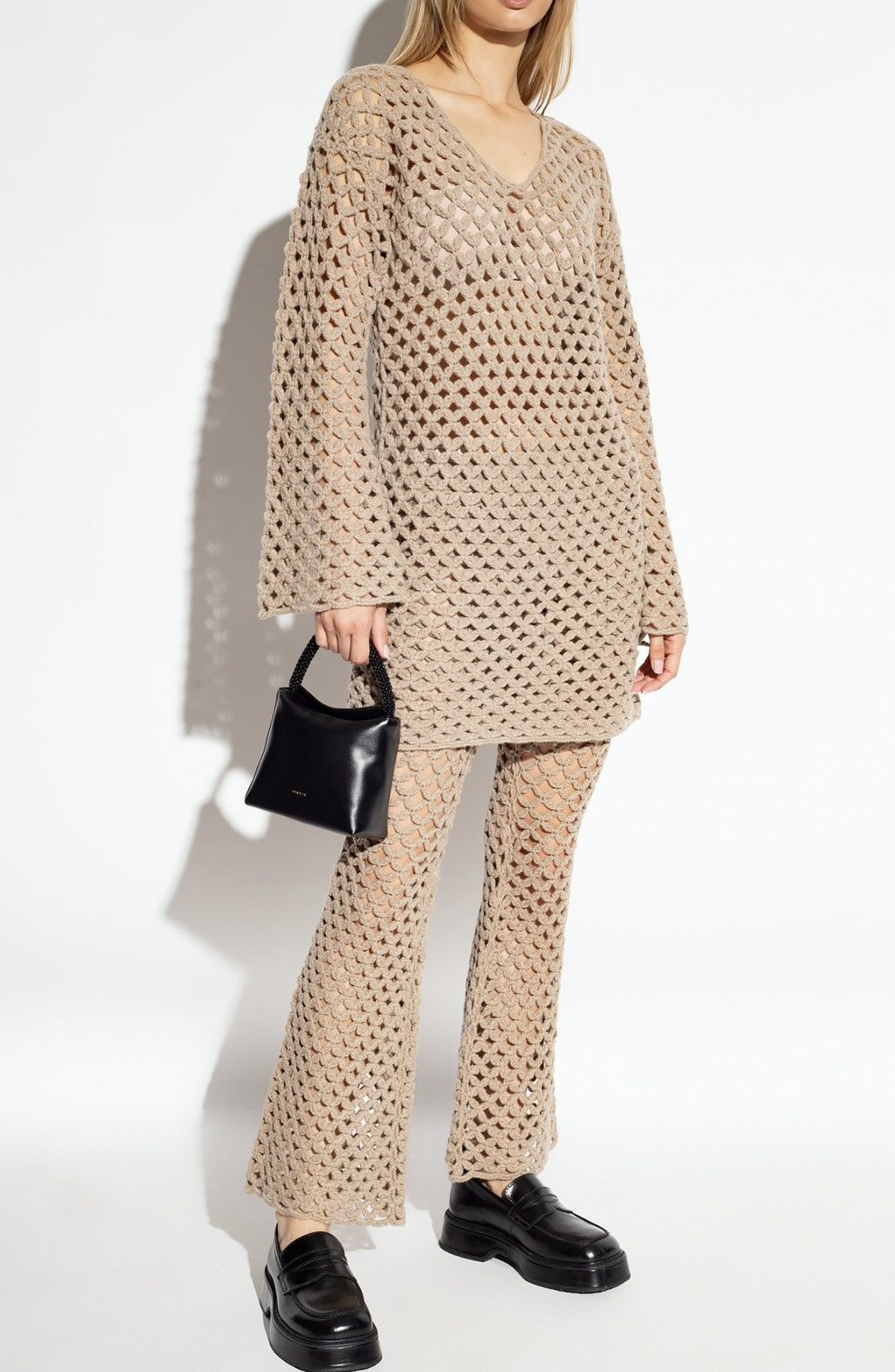By Malene Birger Malene Birger wool crochet knit sweater dress brown M Size M / US 6-8 / IT 42-44 - 7 Thumbnail