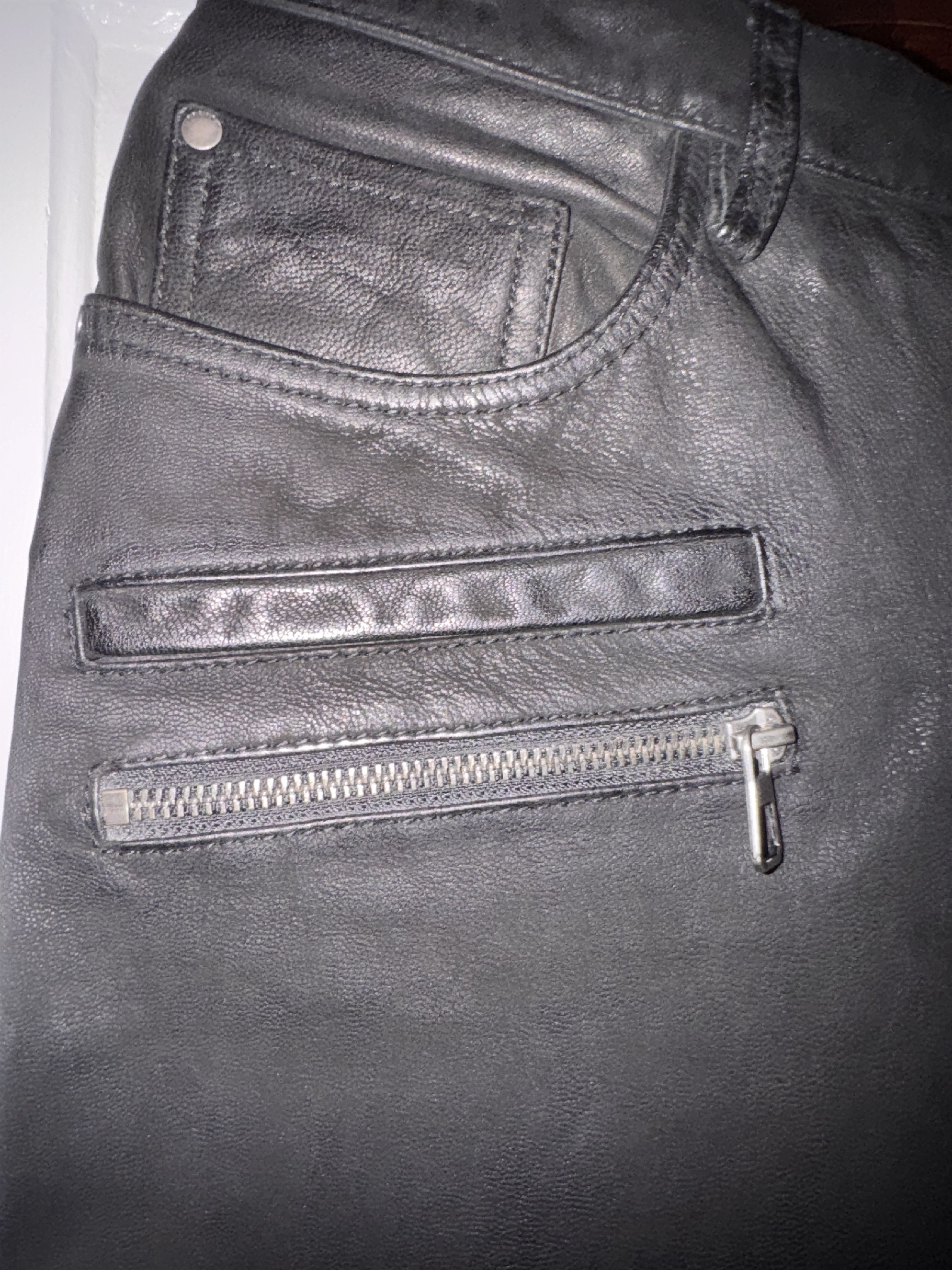 Preach Biker leather pants by Preach, Size S (fits like 32W/30L) Size US 32 / EU 48 - 8 Thumbnail